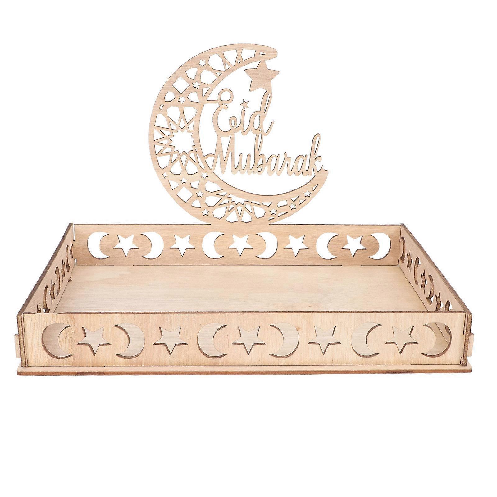 Assorted Color Wooden Snack Tray for Eid Dessert