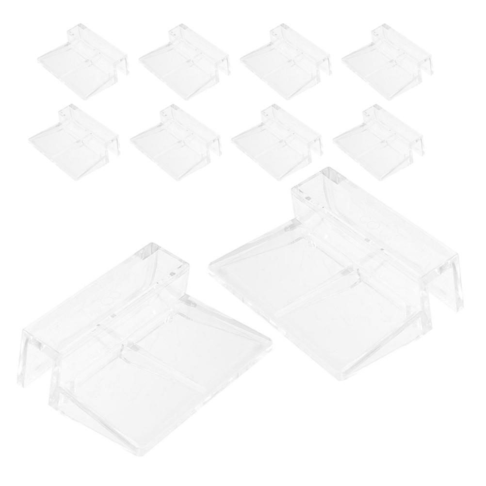 Acrylic Rectangular Fish Tank Cover Support for Aquarium Maintenance Transparent 12Pcs