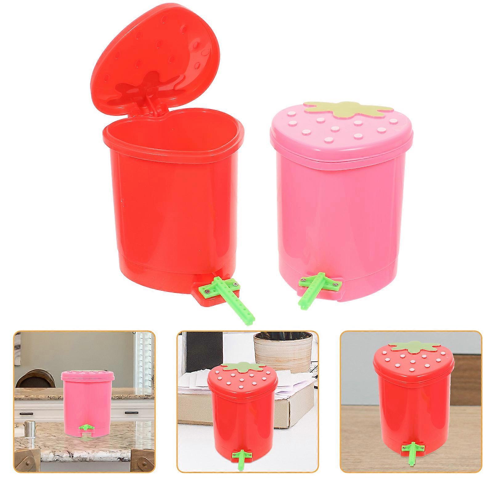 Kawaii Shaped Garbage Can Suitable For Kitchen And Living Room Easy Use 4 Pcs