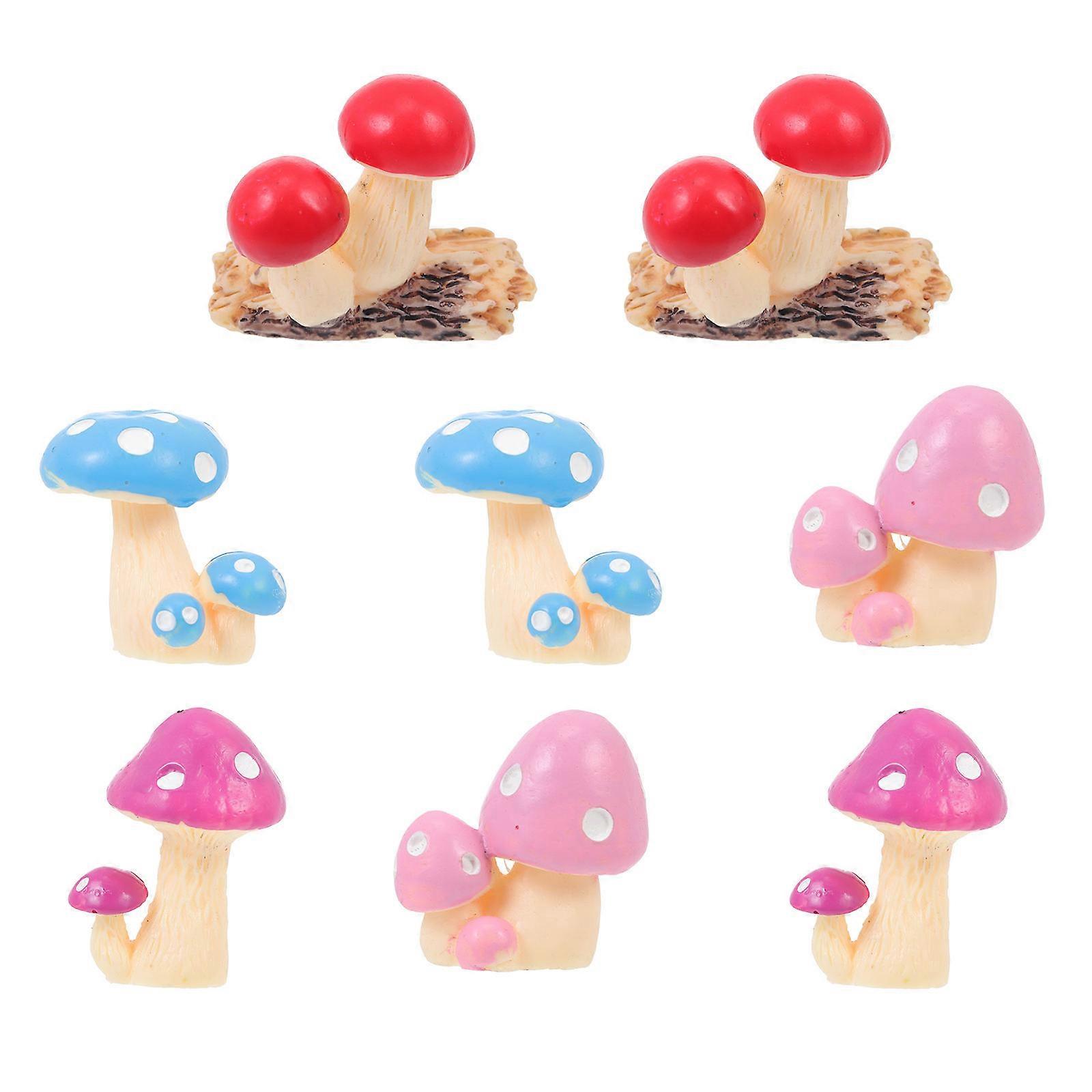 Resin Miniature Mushroom Decor for Garden Decoration Use 24Pcs Set