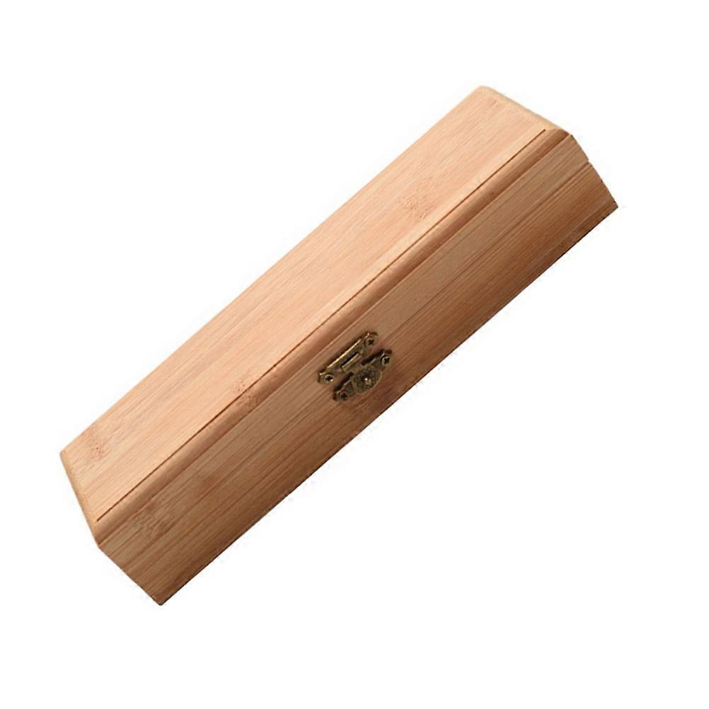 Bamboo Rectangular Decorative Box Khaki Everyday Use Multi-purpose Durable Stable Base 1Pcs