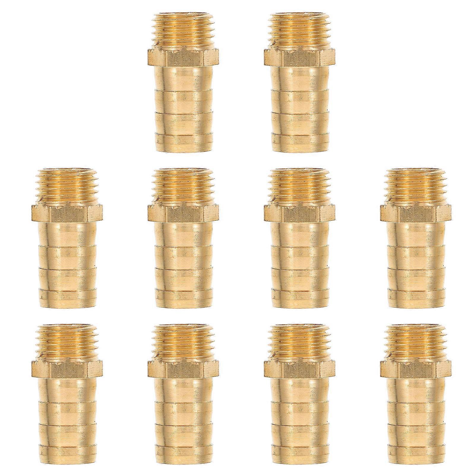10Pcs Air Hose Fitting Barb For Industrial Use Connecting Durable Copper Construction