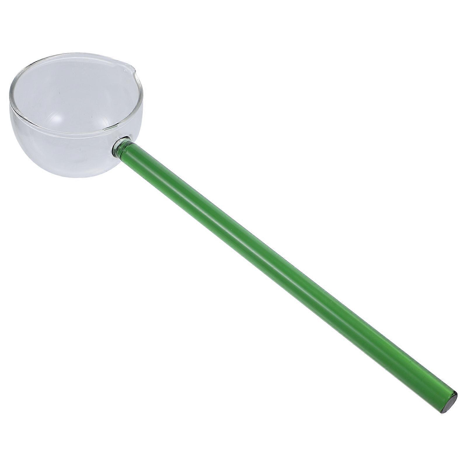 Glass Spoon Set 2Pcs Perfect For Dining Catering Long Handle Elegant Design Comfortable Serving Use