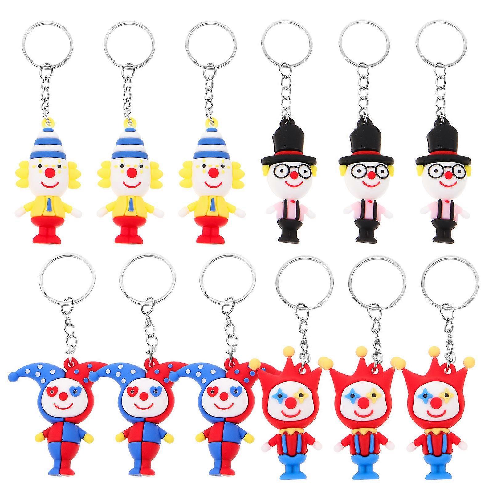 Clown Shape Key Chains Lovely Pendants for Decoration 48Pcs Assorted