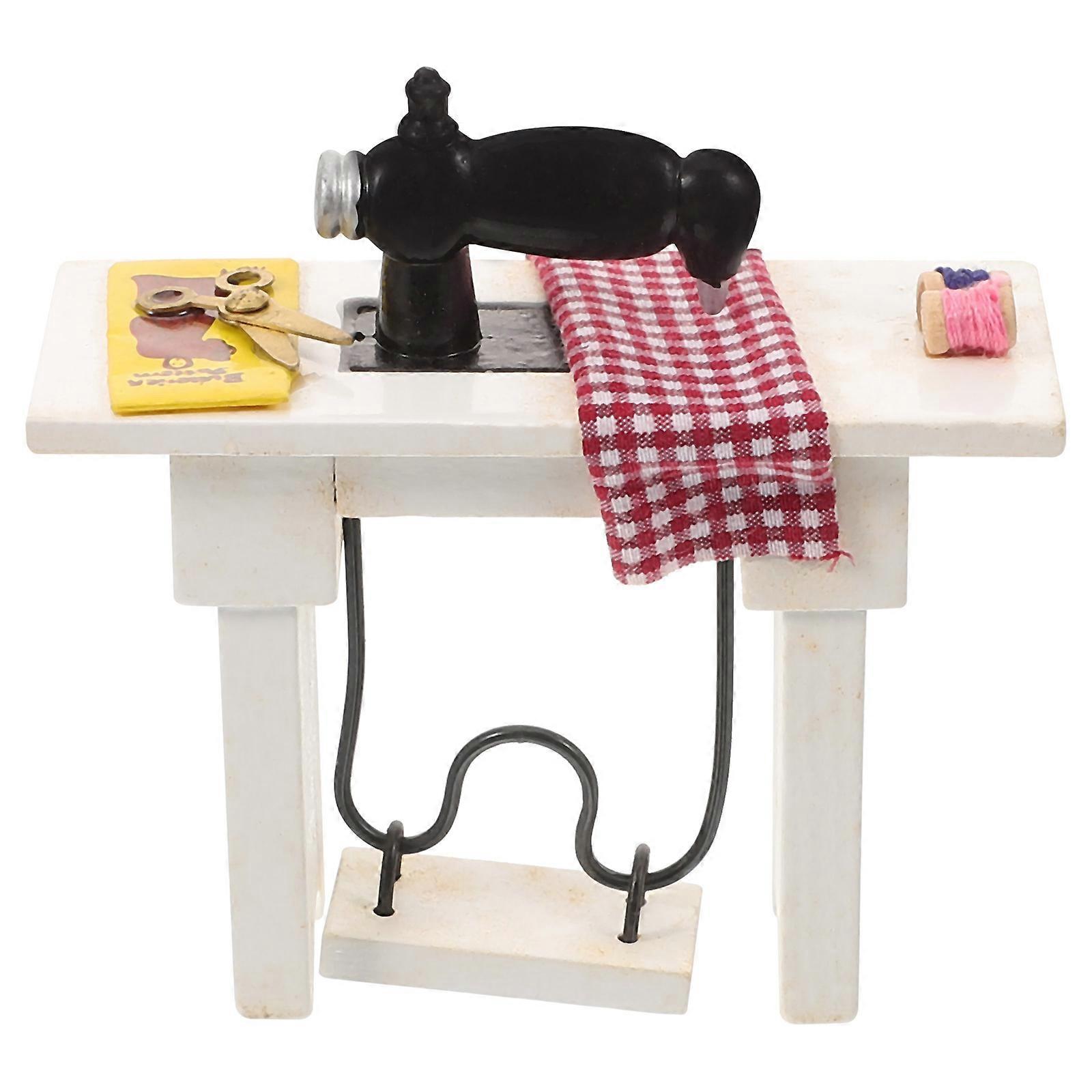 Mini Sewing Machine Vintage Mini Treadle Sewing Machine Dollhouse Accessory