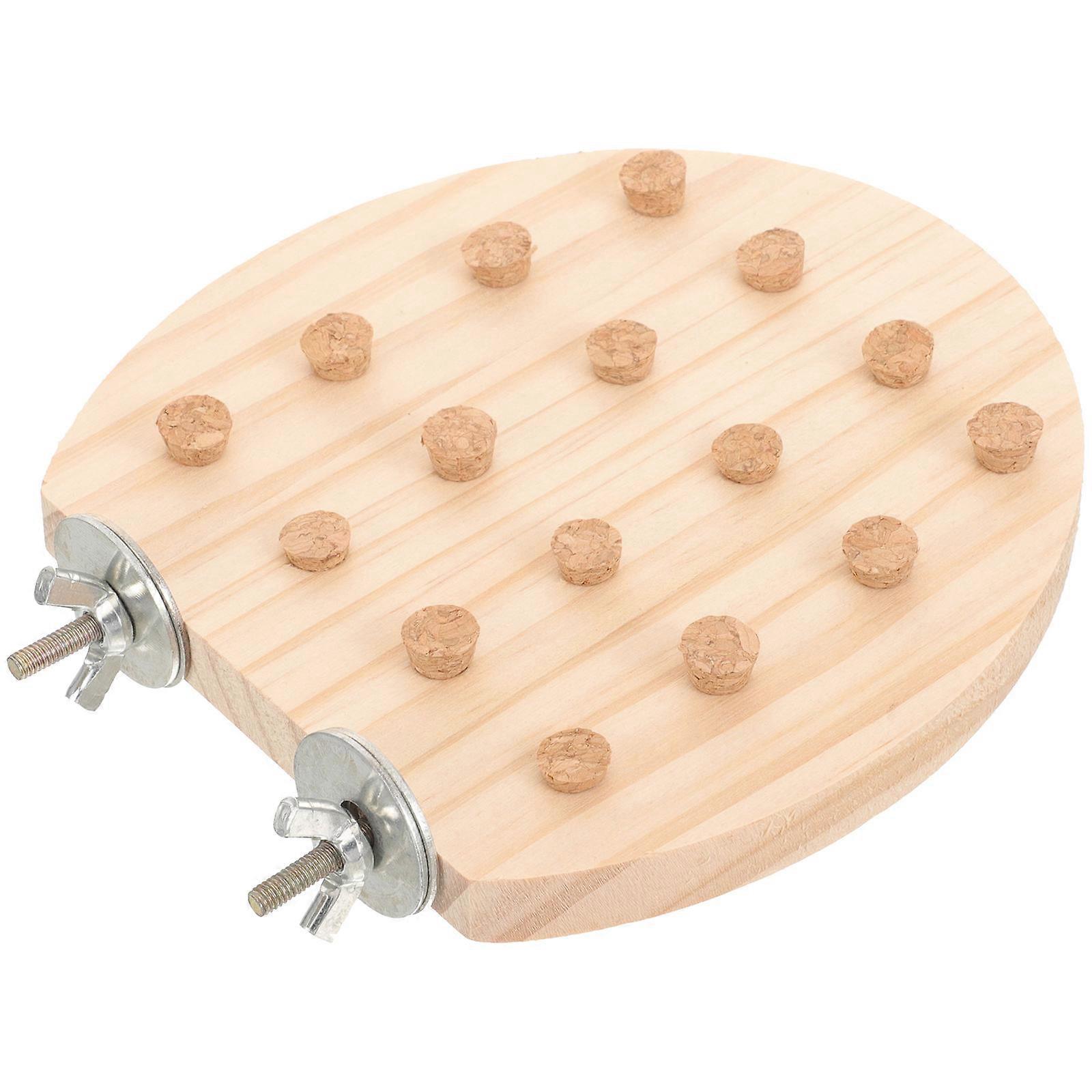 Bird Exercise Platform Wooden Parrot Perch Platform 2Pcs Set