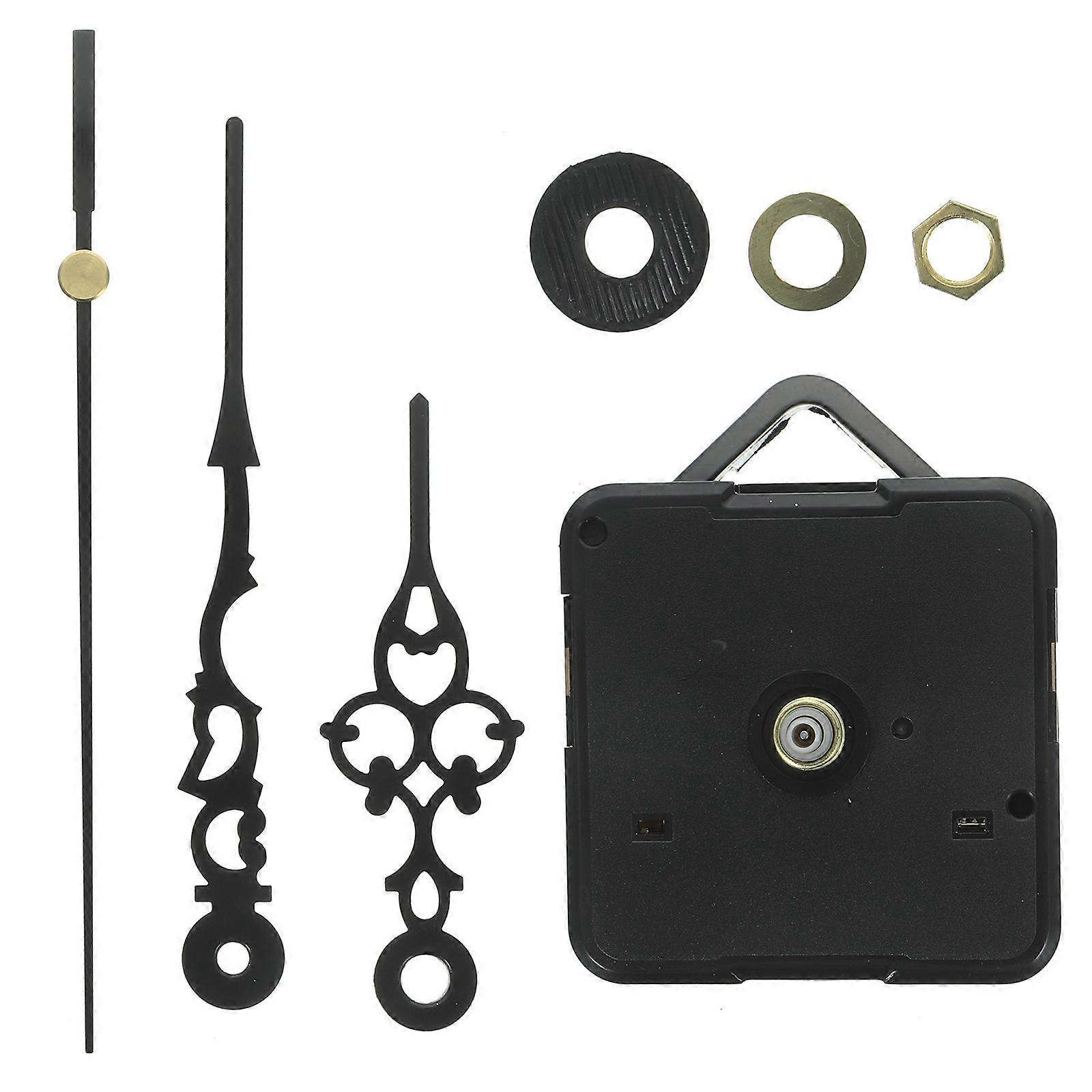 Clock Accessories Quartz Wall Clock Movement for Repairing 2Pcs Black Color