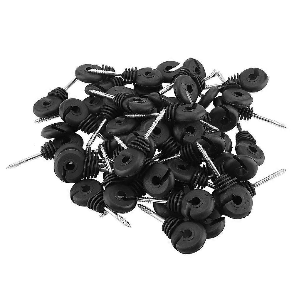 200pcs Short Screw Type Ring Insulator Electric Meadow Fence Post Accessory