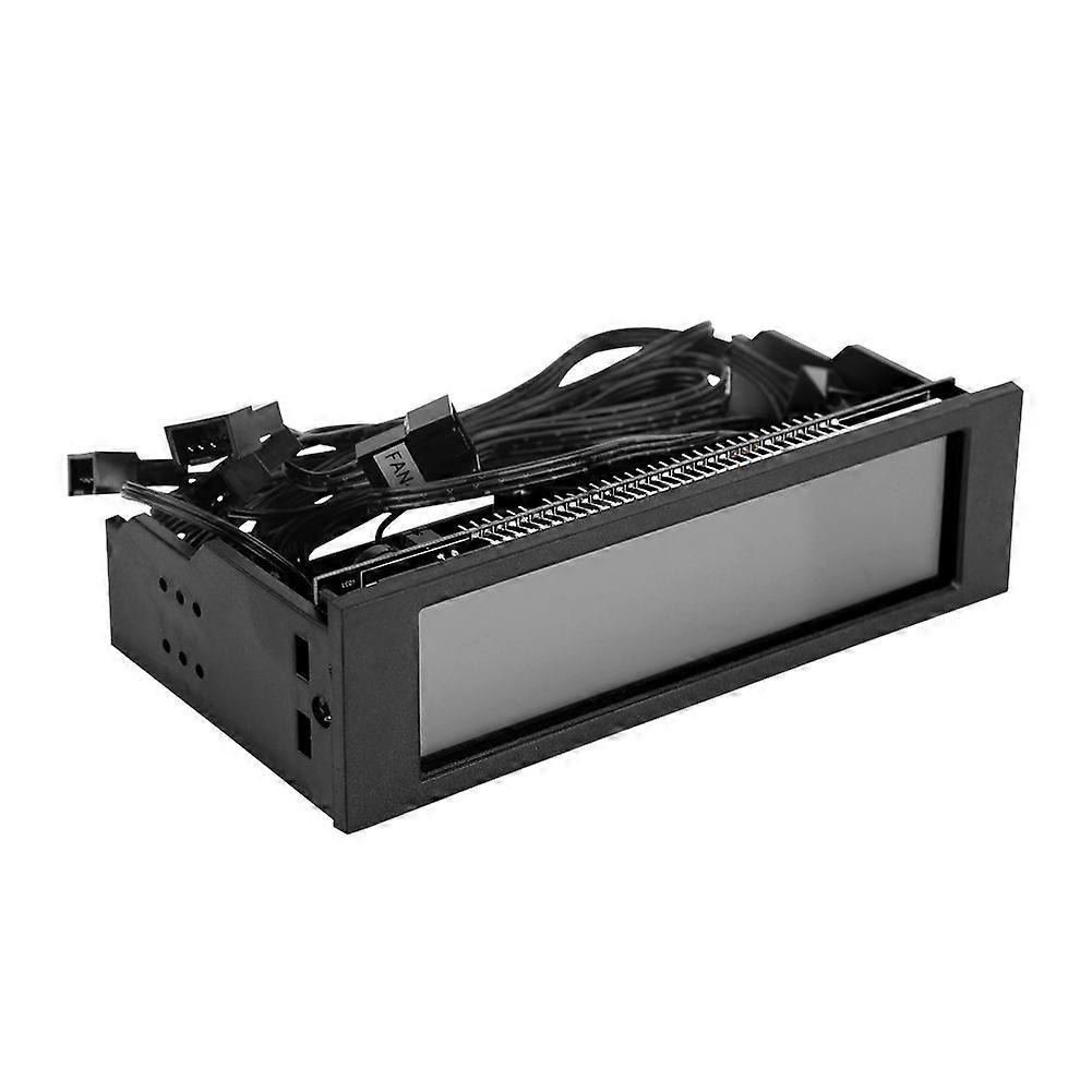 5-Fans Speed Controller CPU Temperature Sensor Computer Cooling Drive Bay Front LCD Panel