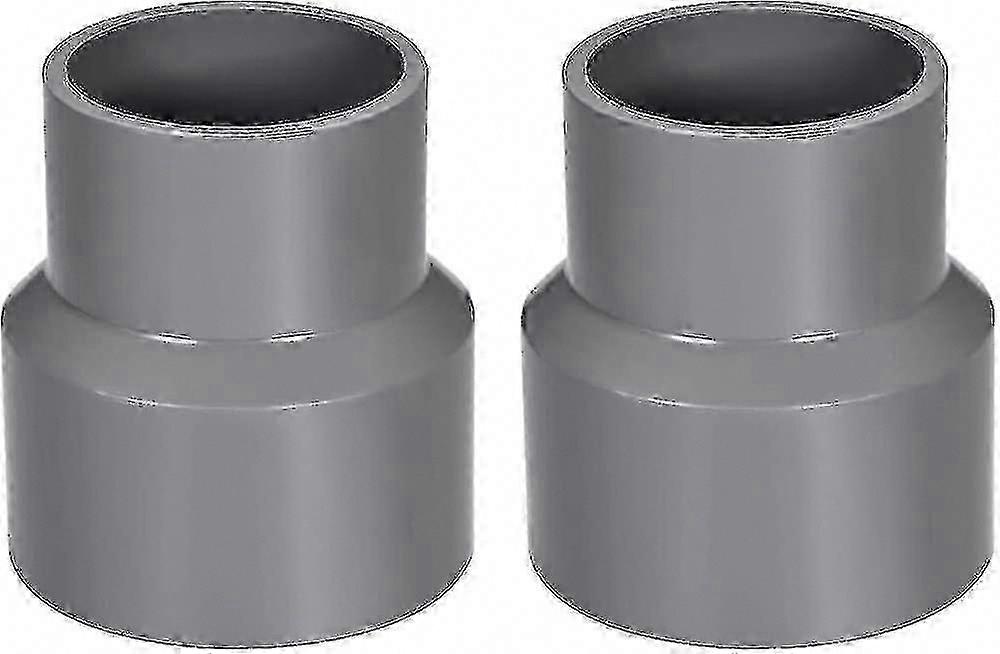 63mm x 50mm PVC Reducer Coupling Fitting DWV Gray 2pcs