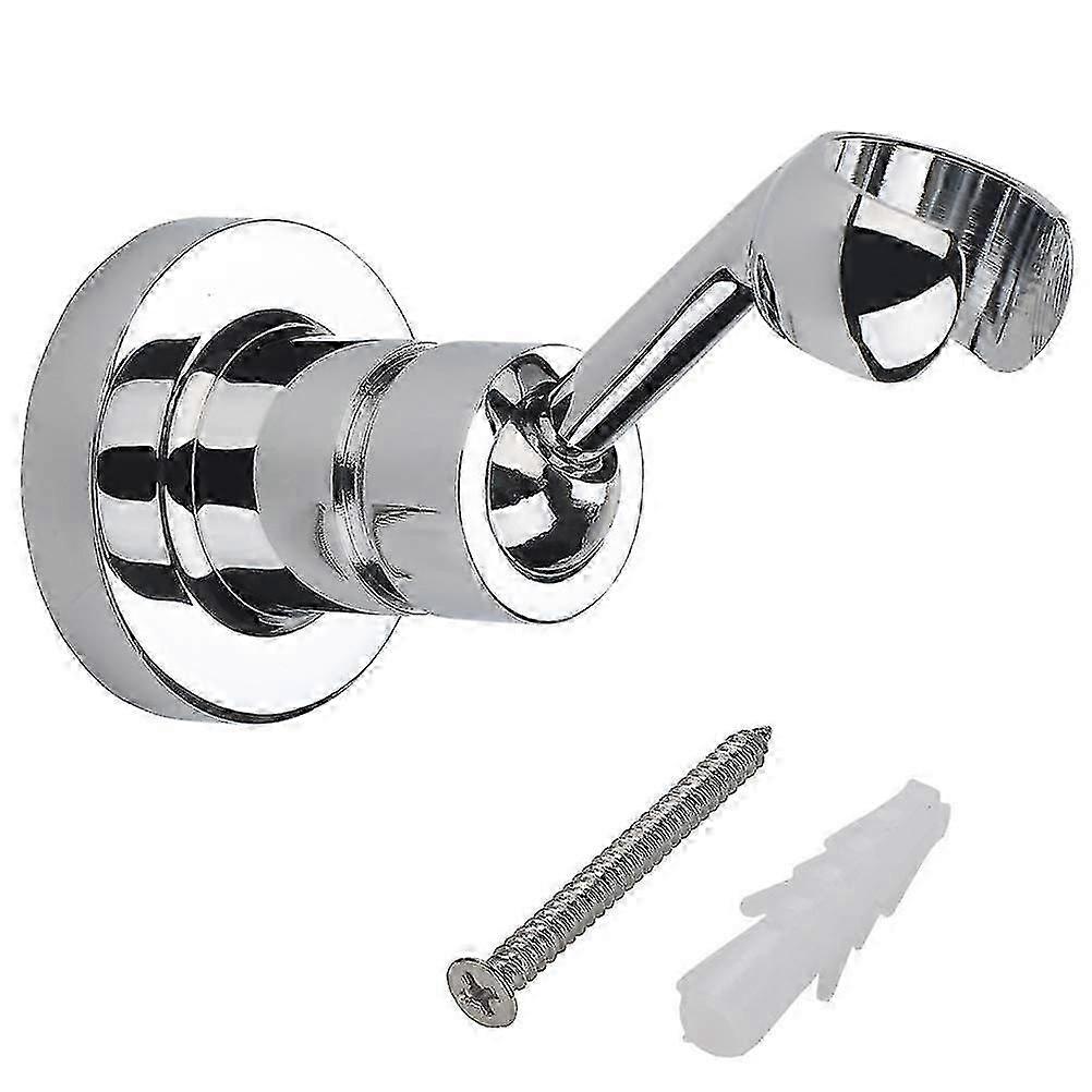 Shower Head Holder - Shower Holder Bracket Copper Wall Mount For Handheld Showerhead And Standard Shower Hose - Chrome Plated 360 Degrees Adjustable