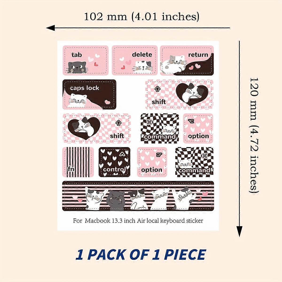 1PCS Cute Bear Pattern Cute Cat Pattern Laptop Partial Keyboard Skin Stickers