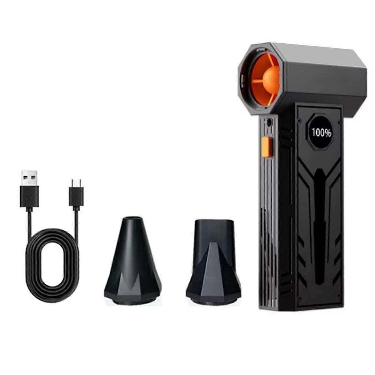 Powerful Air Blower Electric Air Duster with 2 Nozzles Turbo Fan Speed Adjust Car Keyboard Cleaning