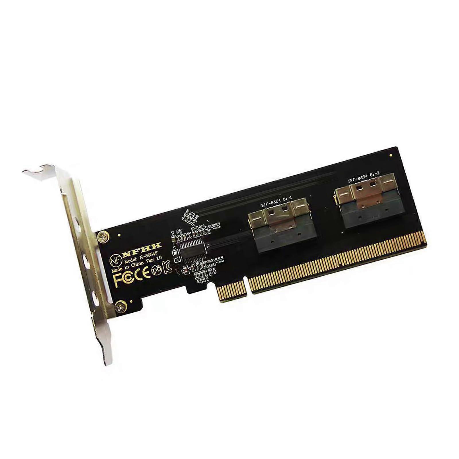 PCIe X16 To SFF8654 Adapter Card Half Height 4i 8i Internal Expansion Board Compatible With Backplanes