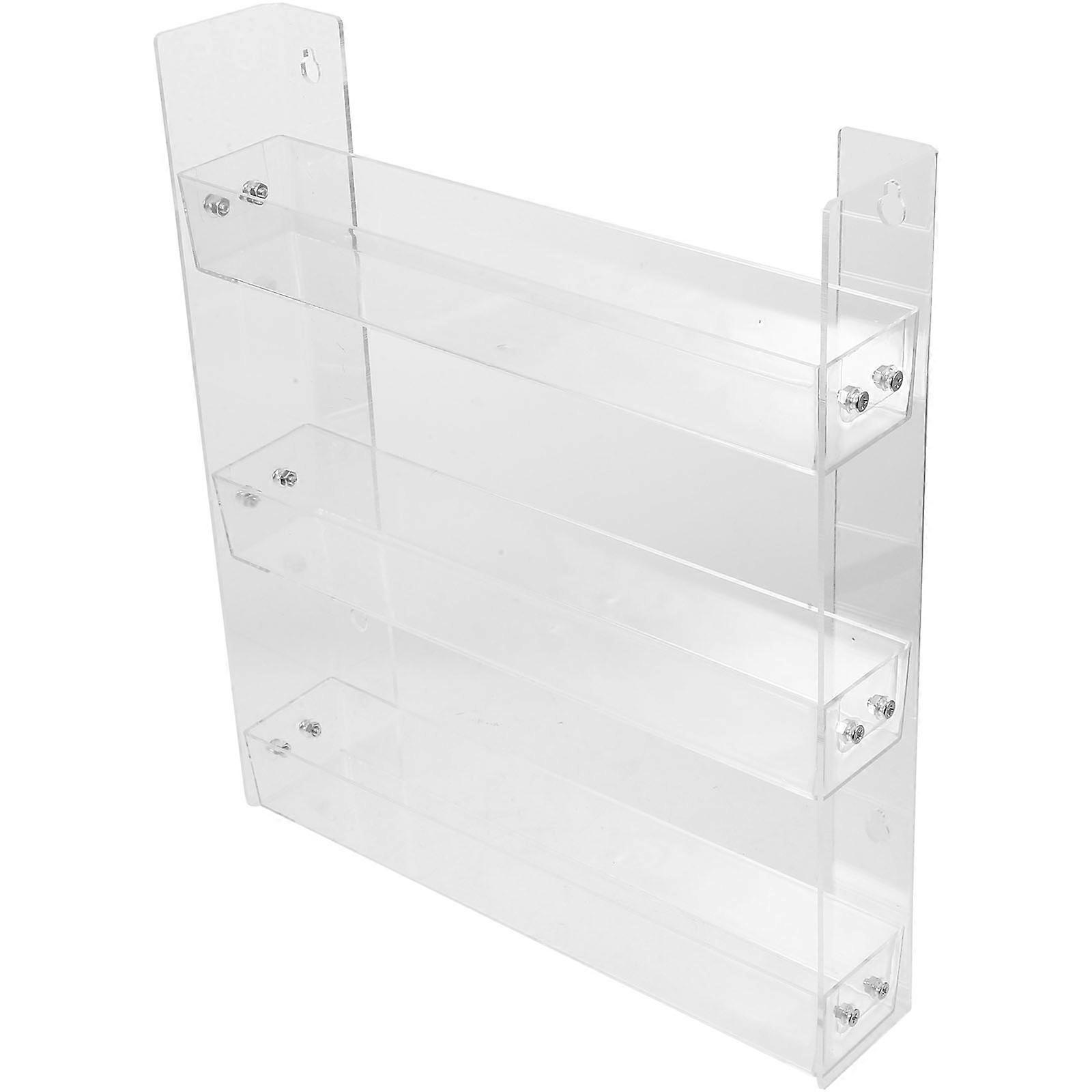 Clear Wall Mounted Rack for Displaying 3 Layer Display Stand