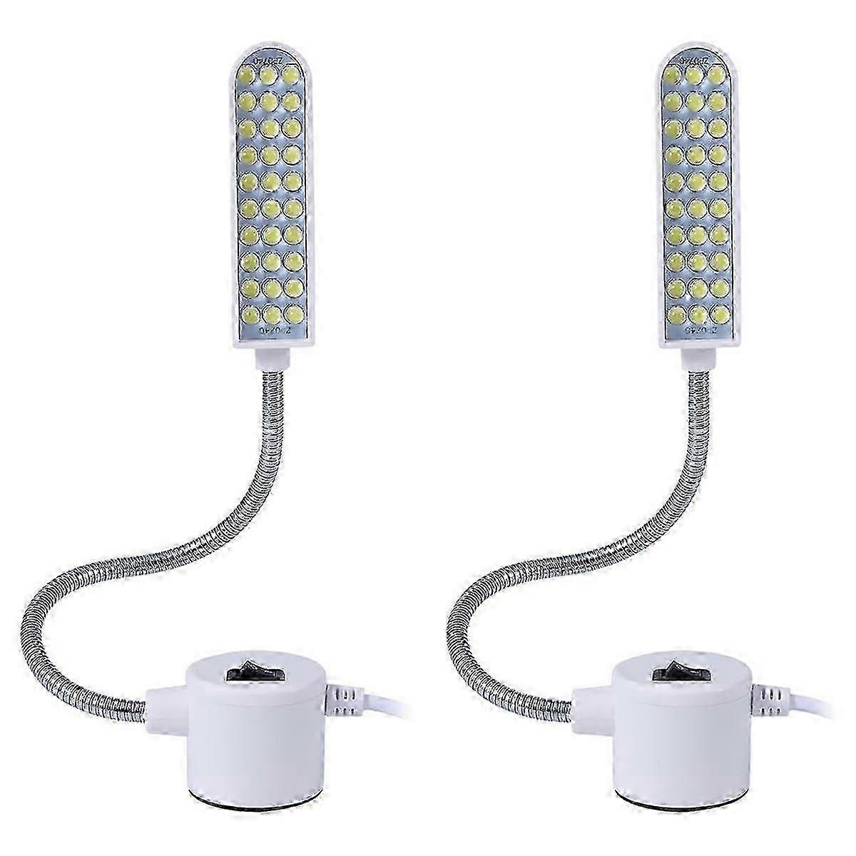 30 LED Sewing Machine Light with Magnetic Base and Flexible Gooseneck, Portable Work Light 2pack EU Edition 0627