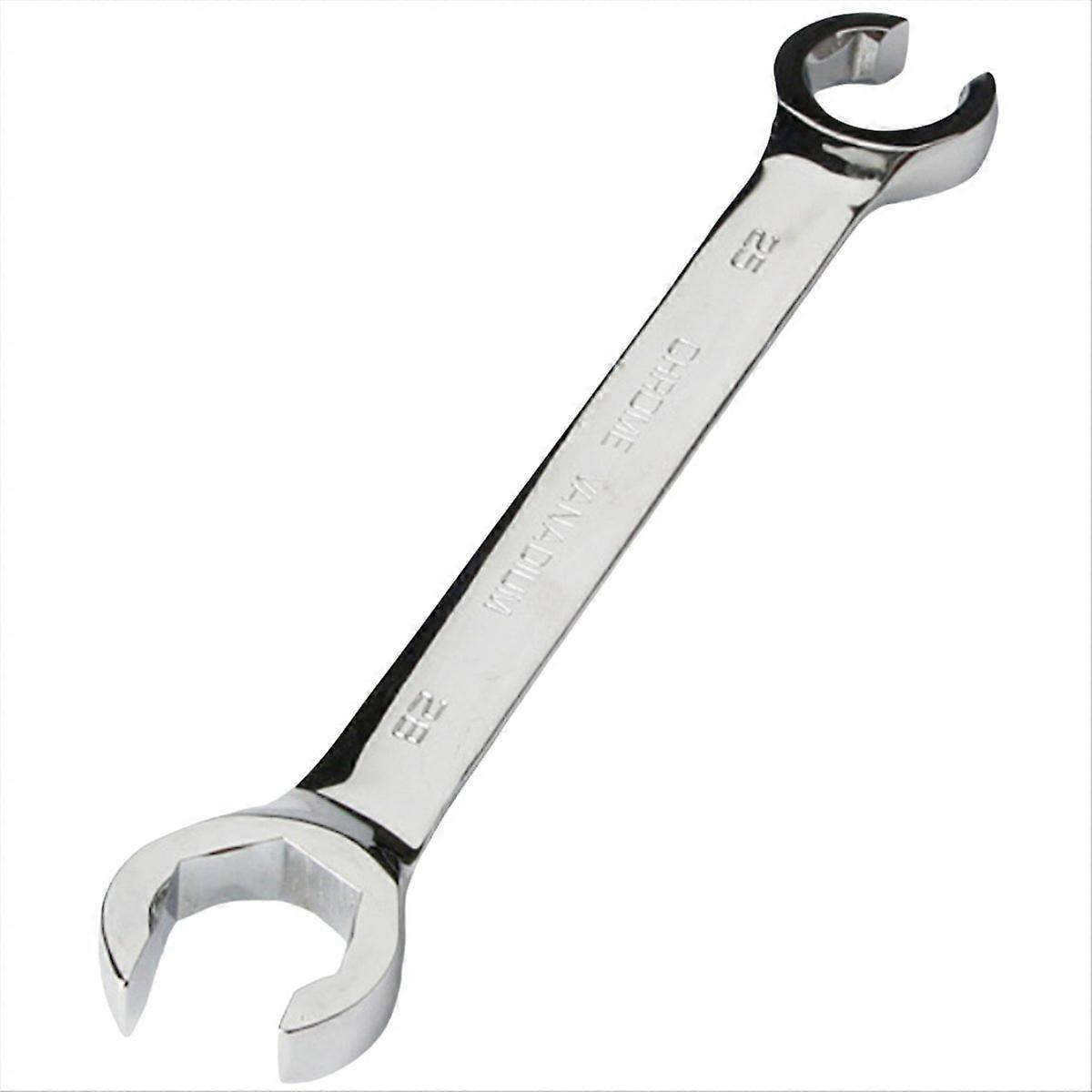 25-28MMオイルパイプフレアナットレンチ、ダブルエンドレンチ高トルクミラーハンドツール、自動車修理用オープンブレーキレンチ