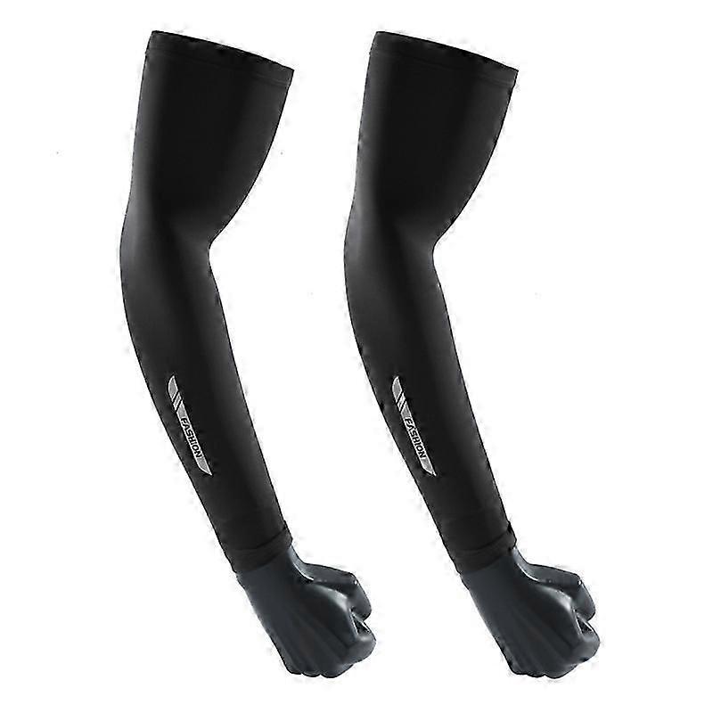 Solskyddsärmar för män, armskydd av issilke, isärmar, sommar, utomhuscykling, nylon, snabbtorkande solskydd, isärmar