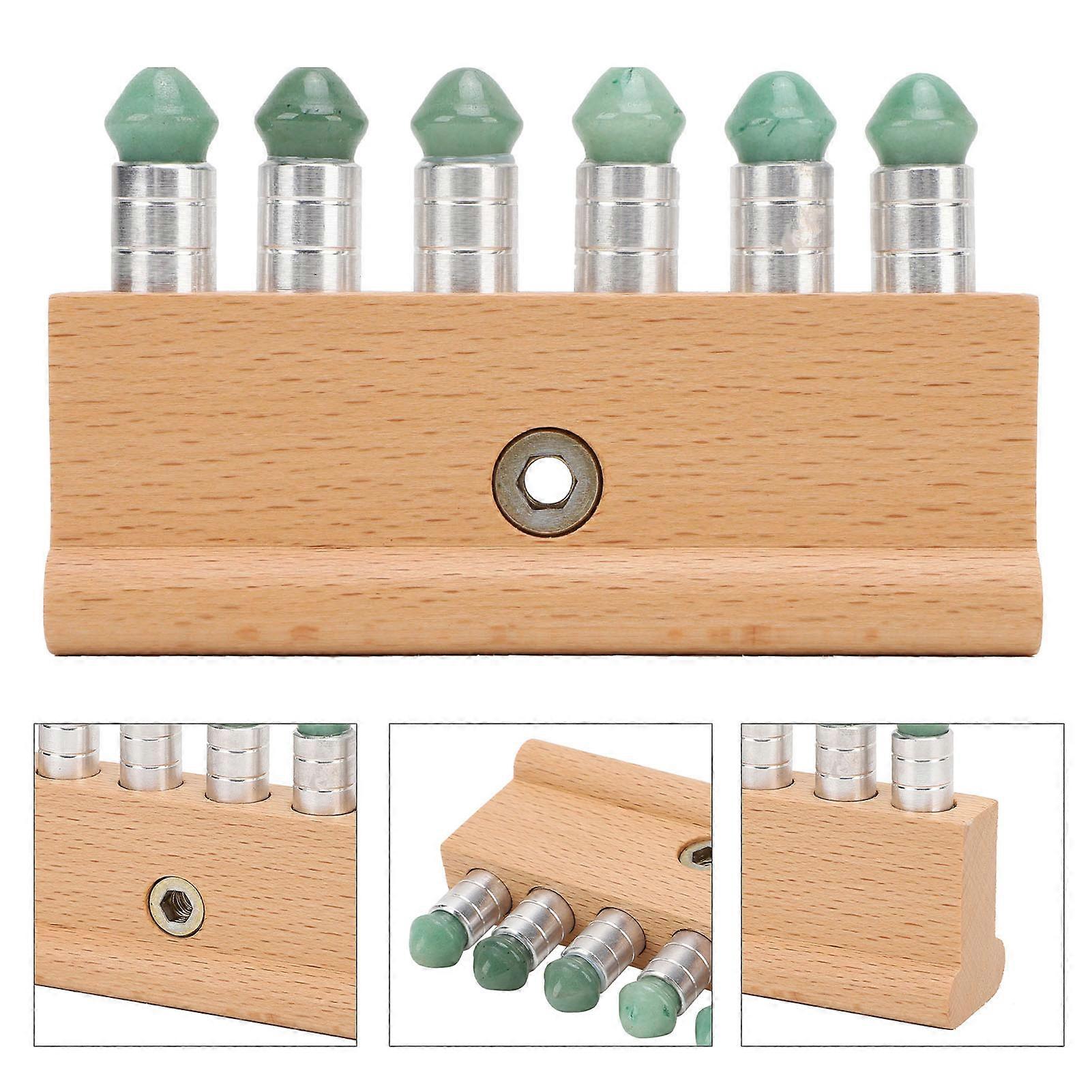 Jadestone Scraping Massage Comb 6 Heads Jadestone Energy Slimming Massage Tool Gua Sha Scraping Device 