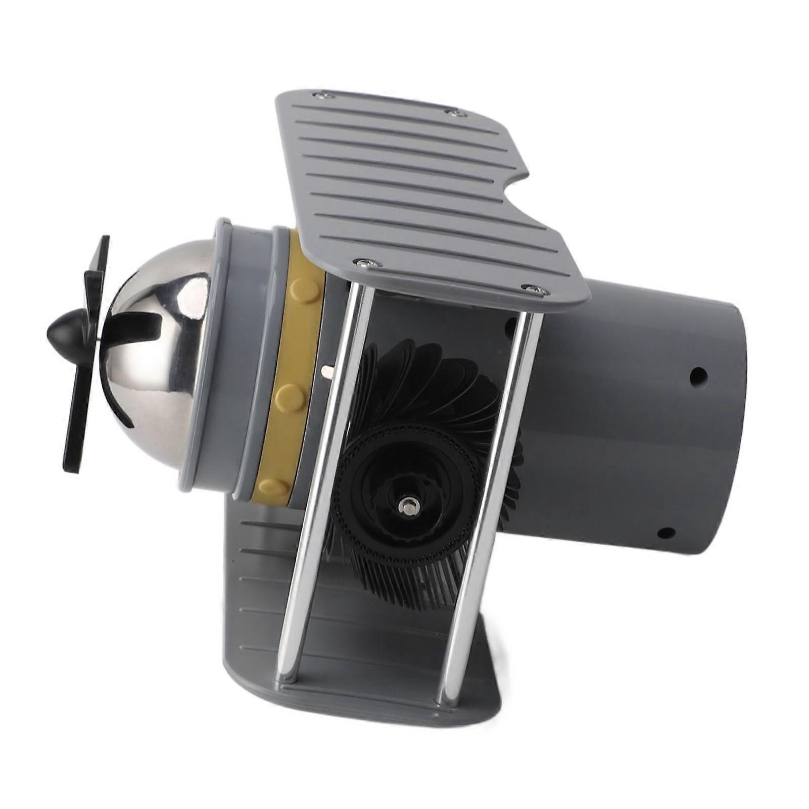 Airplane Flip Clock 304 Stainless Steel Timing Reminder Function Retro Aircraft Mechanical Desk Clock for Office Grey 