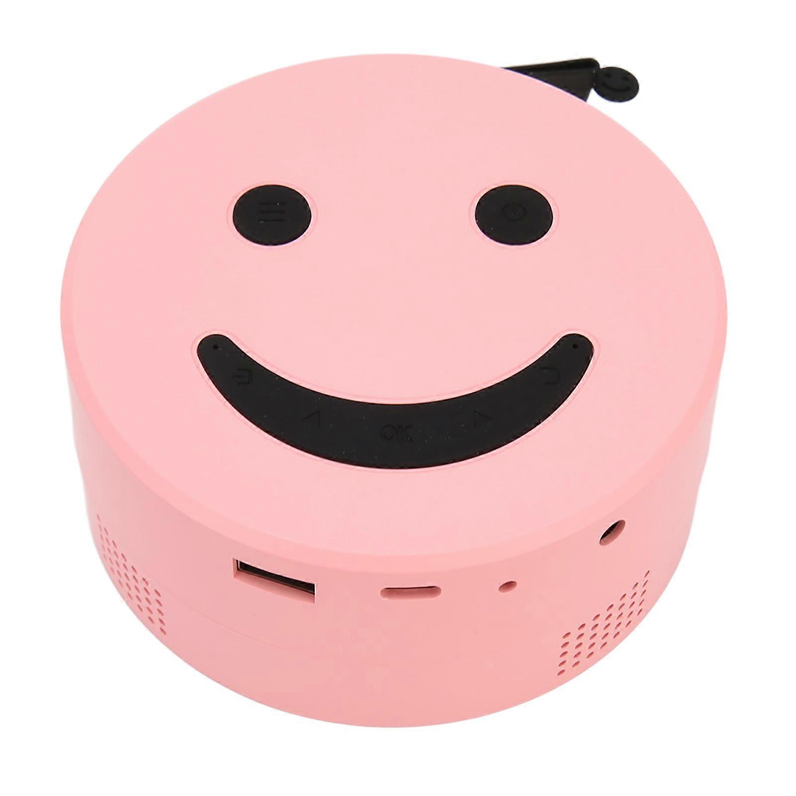 Mini Projector 1080P HiFi Stereo Portable Small Projector with Remote Control for USB Laptop for IOS for Android Phone Pink 