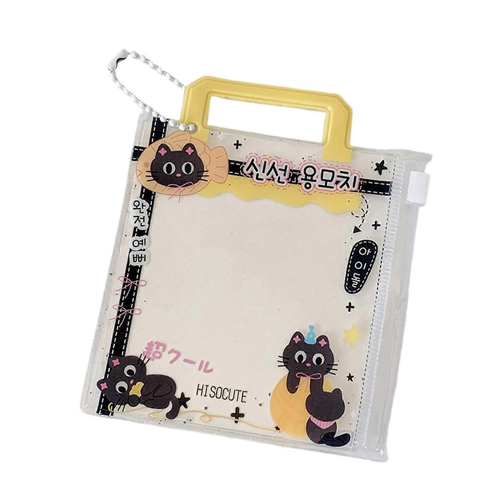 Contemporary Mini Storage Wallet For Card Trinkets Keys With Cheerful Patterns Photo Card Holder Storage Case  Yellow