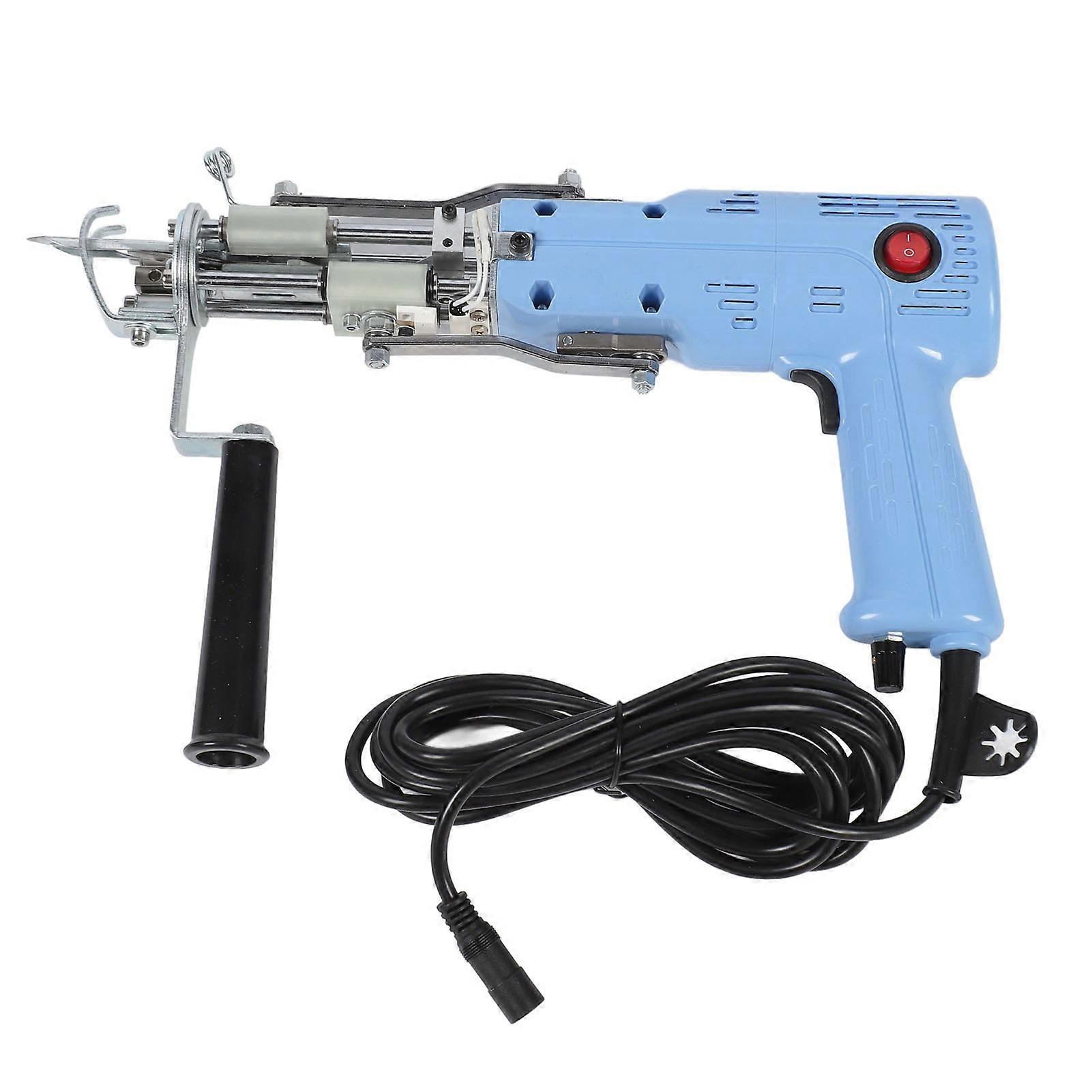 タフティングスターターキットカットループパイル2in1調整可能なパイル高さ200W初心者向け低ノイズラグタフティングツール100-240V AUプラグ