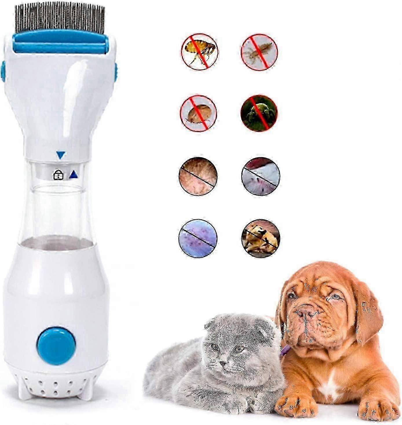 Ηλεκτρική χτένα ψύλλων για κατοικίδια ζώα με αφαίρεσης ψειρών και βούρτσα καθαρισμού