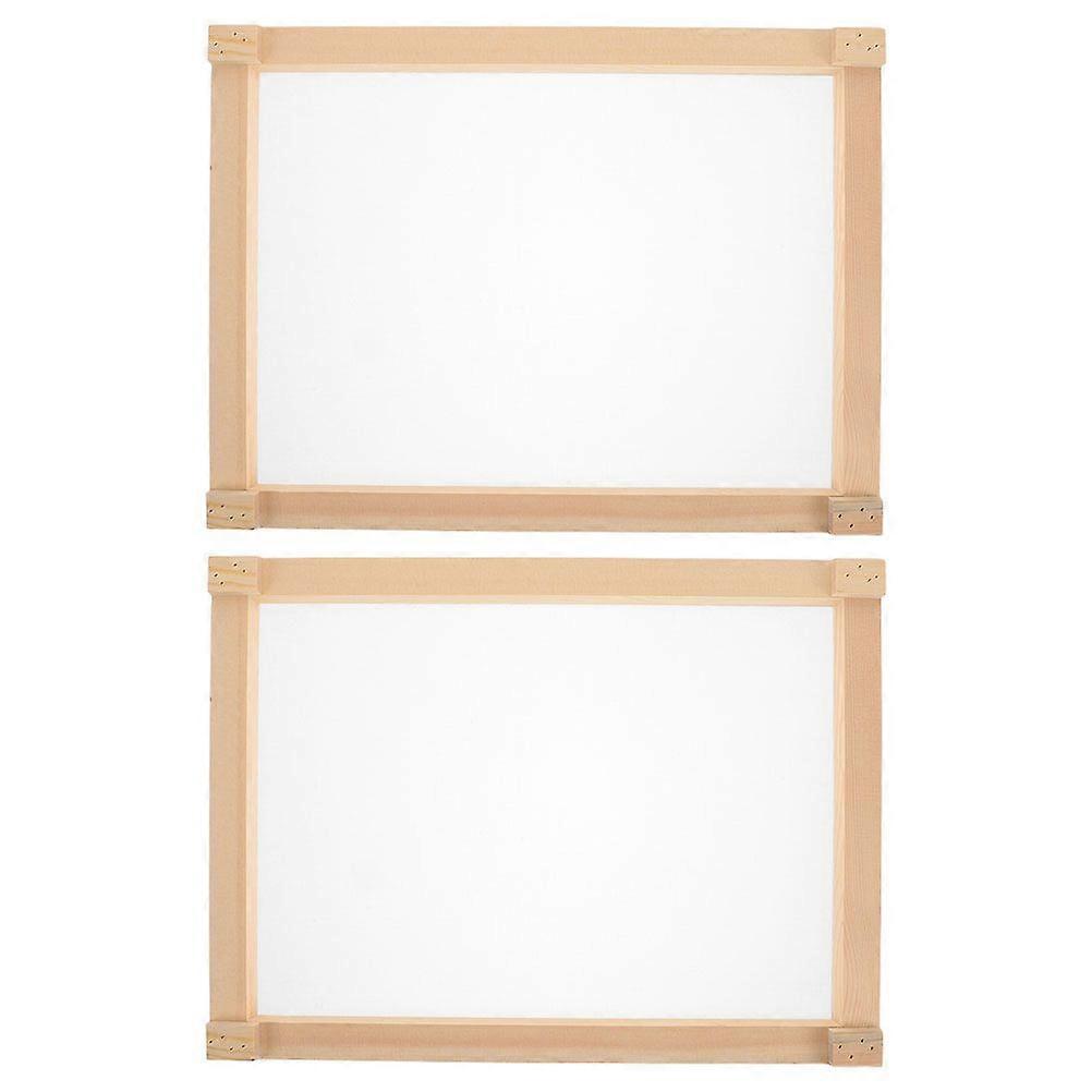 2pcs Mesh Drying Net Rectangular Tray: Stackable Drying Rack - Wood Frame Board For Food Incense Fruit Pasta Vegetable Noodle Tea Plant Dry Flower Mak