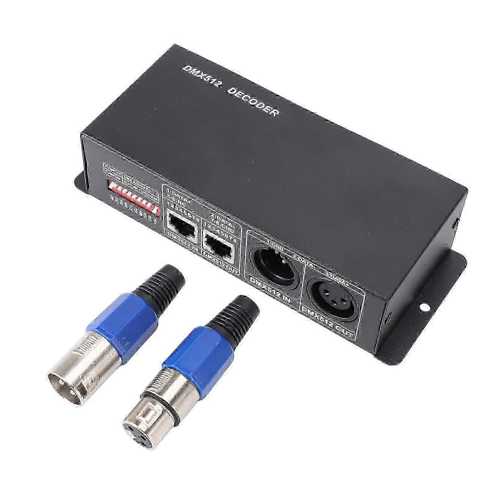 3 Channels DMX 512 Iron PCB RGB LED Controller Decoder Dimmer Driver for Bars Hotels 12V to 24V