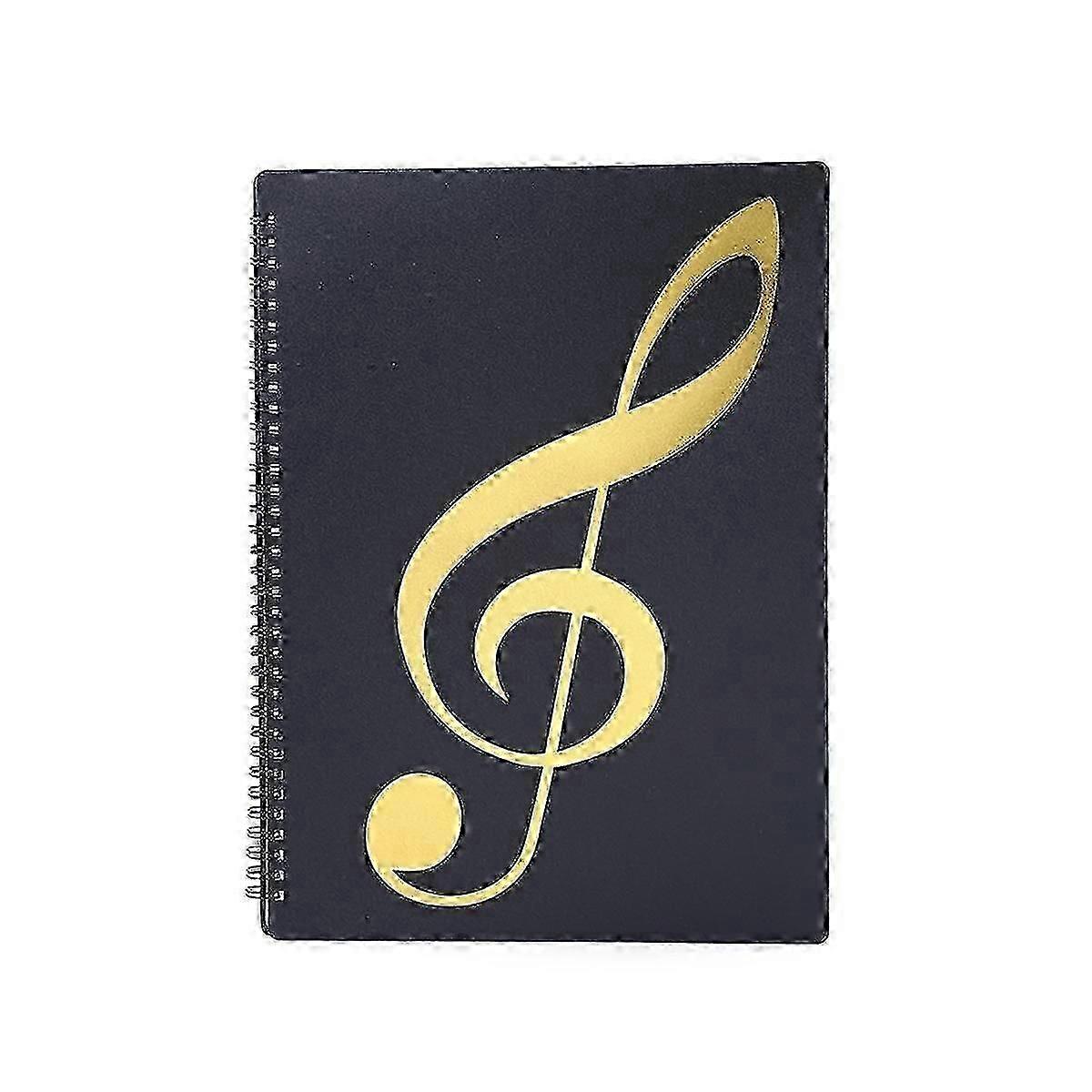 Sheet Music Folder, 60 Pages, Sheet Music Binder/holder,fits Letter Size A4, Writable Detachable Choir Folder (black)