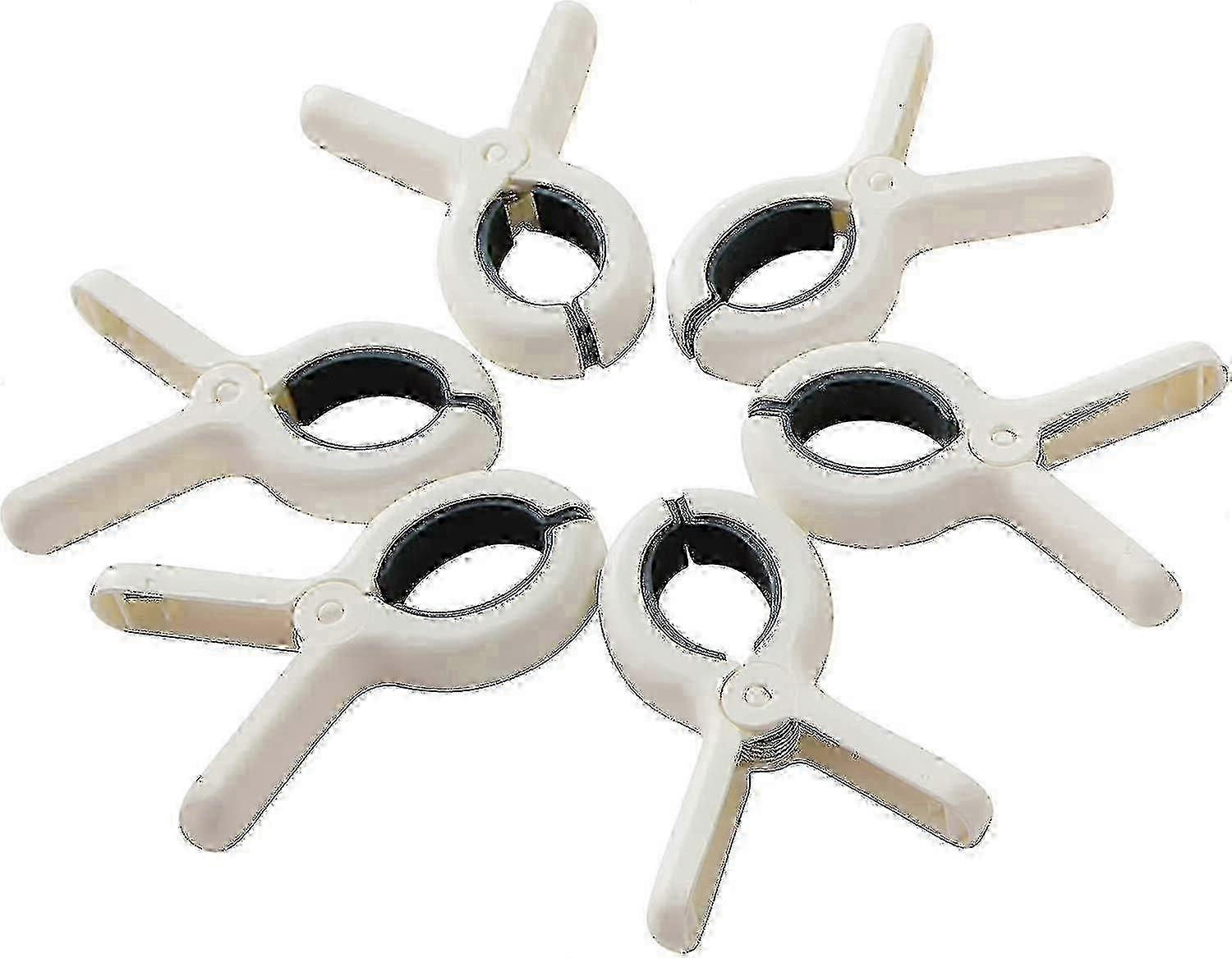 6 Pieces Heavy Duty Clothespins Large Plastic Clothes Peg Clothespin With Soft Handle Hanging In The Wind For Clothes And Blanket (large, Blue)_ZKD22