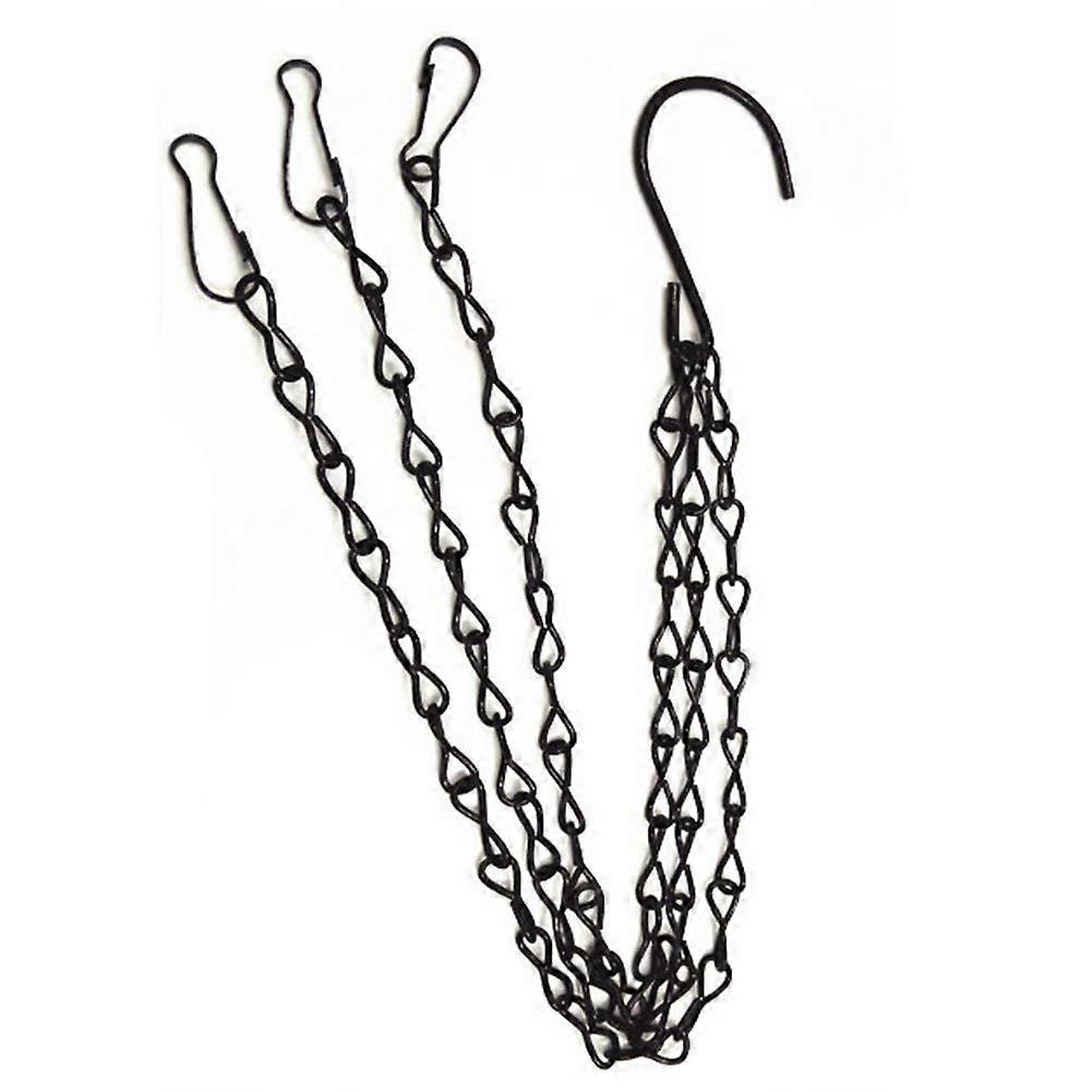 5 Pack Hanging Basket Chains 47cm Heavy Duty Iron with Hooks and Clips for Bird Feeders Planters