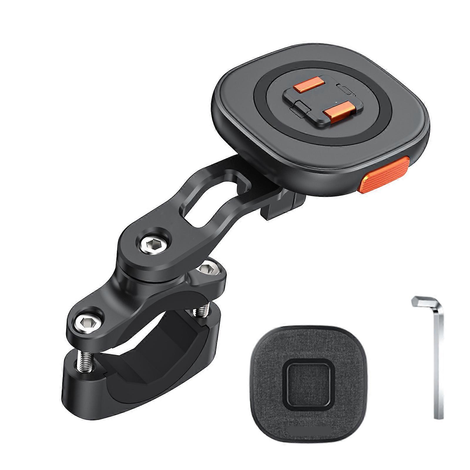 Magnetic Motorcycle Phone Mount 360 Rotation Fast Release Design Aluminum Bracket for Phone 12 to 17 Series Multicolor