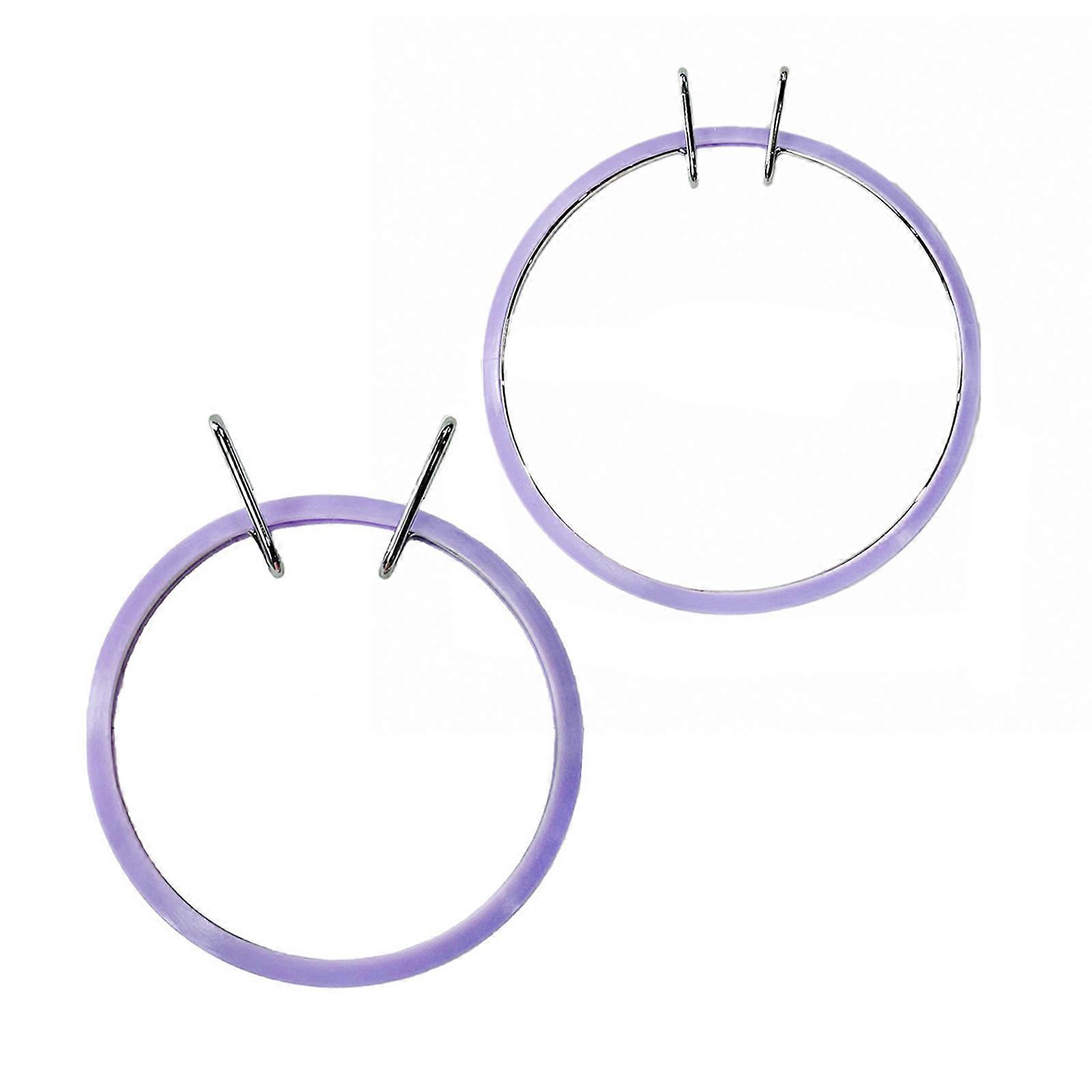 1 Set Plastic Embroidery Hoop Adjustable Embroidery Frame Easy to Use Crosses Stitching Frame for Craft Project Multicolor