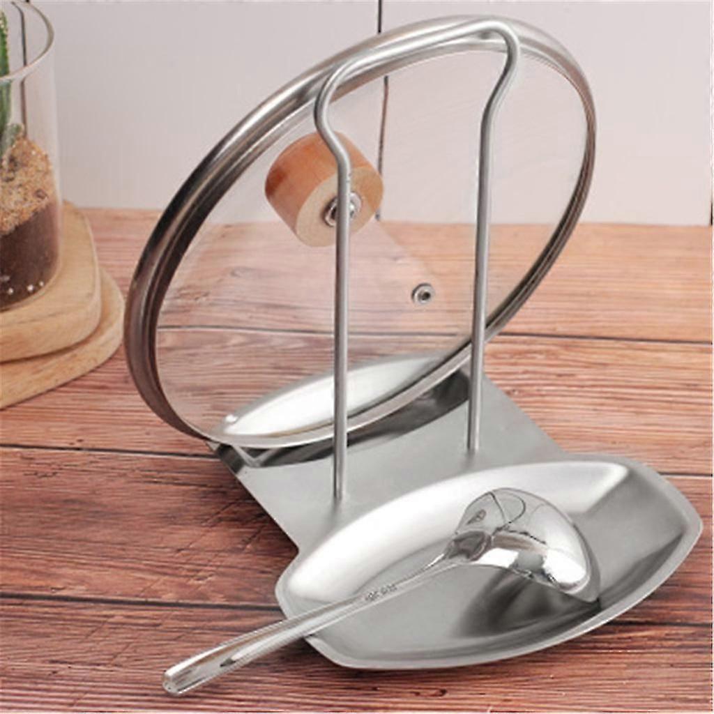 不锈钢无冲孔锅盖架厨房储物砧板架