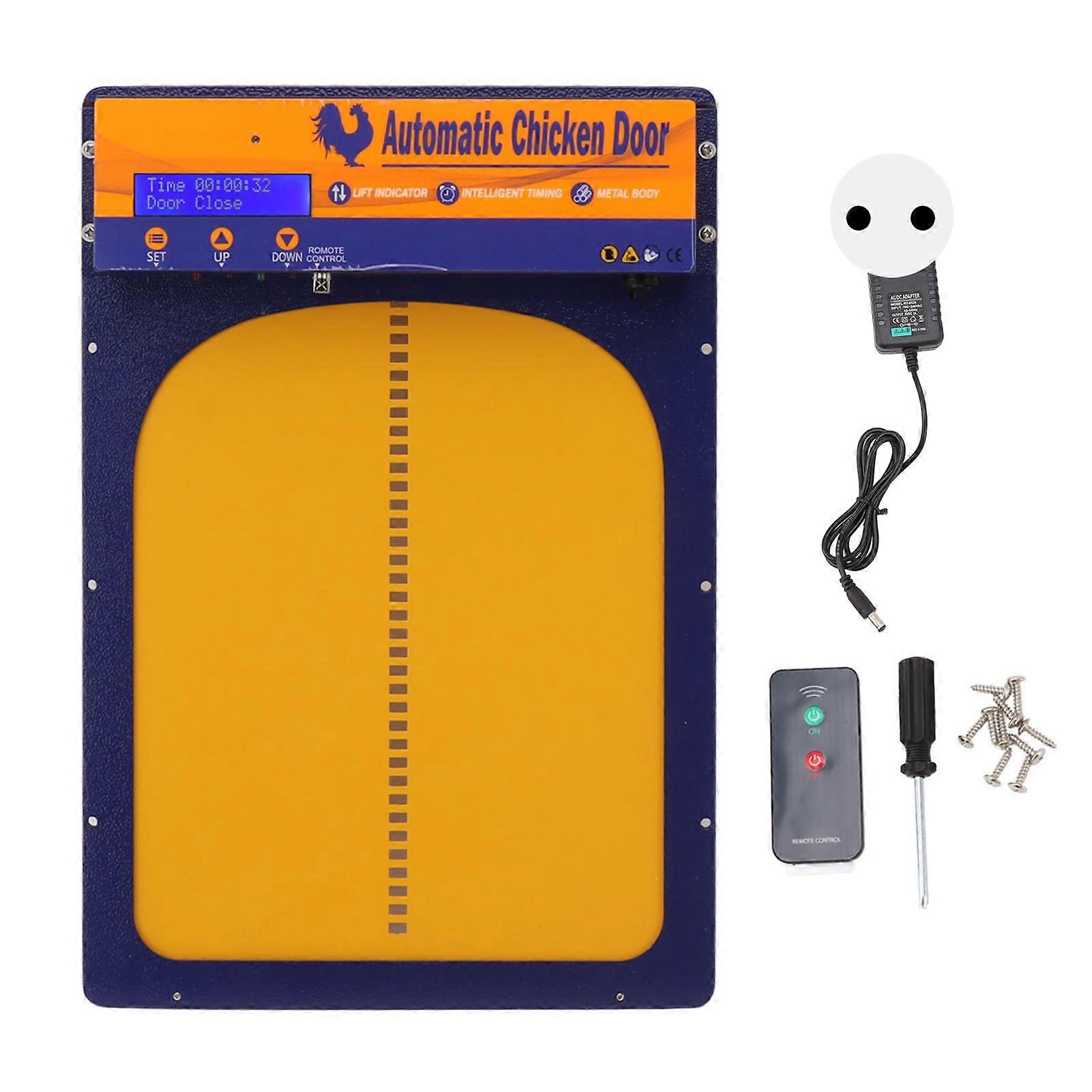 Automatic Coop Auto Chicken Door Opener with Timer Light Sensing Remote Control for Ducks Geese