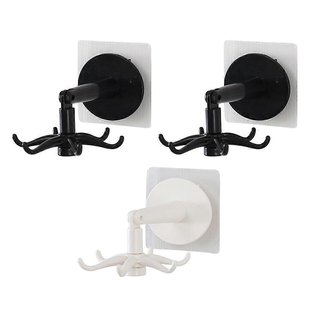 3 Pcs Swivel Hook Plastic Spoons Rotating Hooks Lid Spatula Hook Decorating Tools Bath Towel Hook