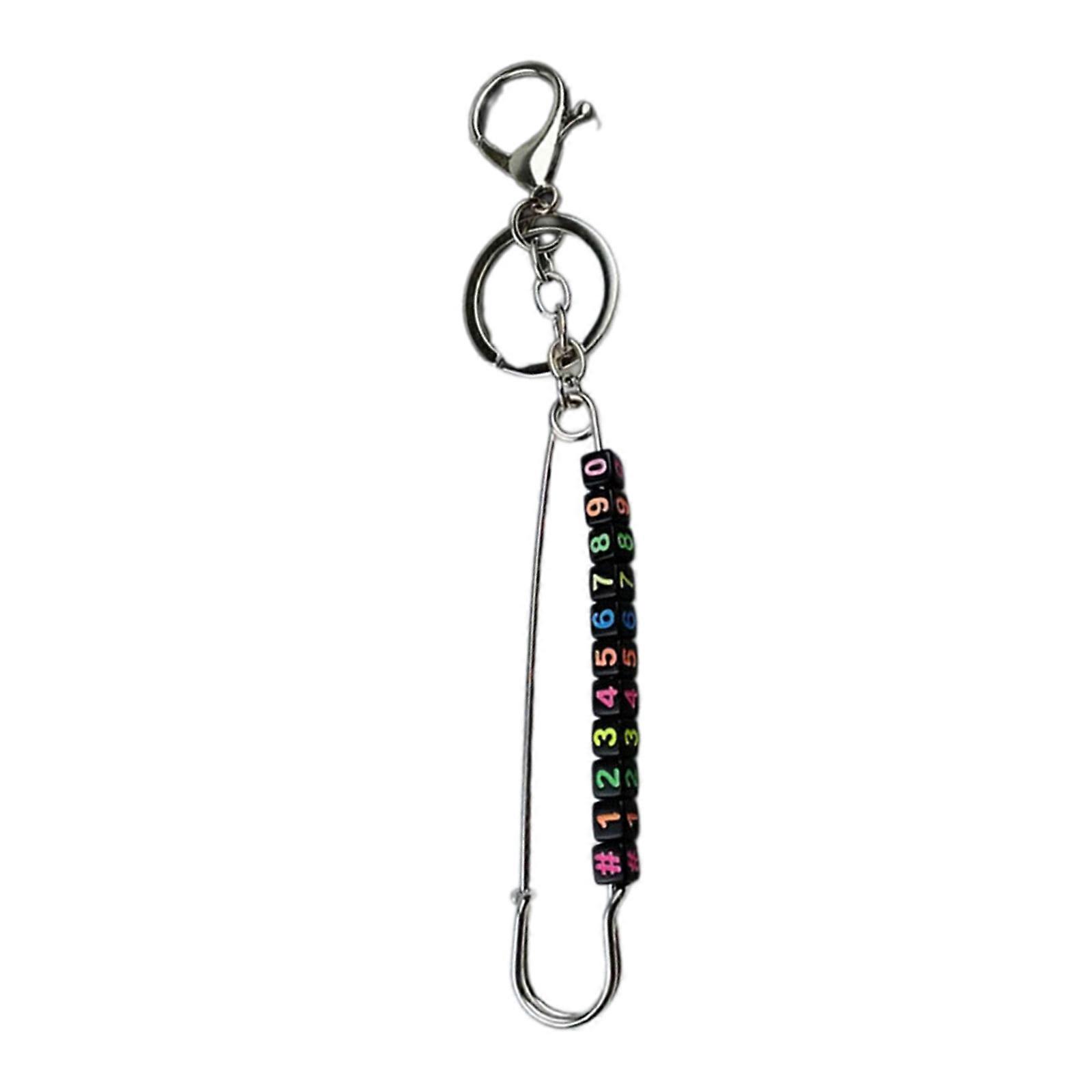 Stylish Keychain Durable Acrylic Key Pendant Car Key Pendant Fade Resistant Keychain Pin Shape Keychain Acrylic Material Multicolor