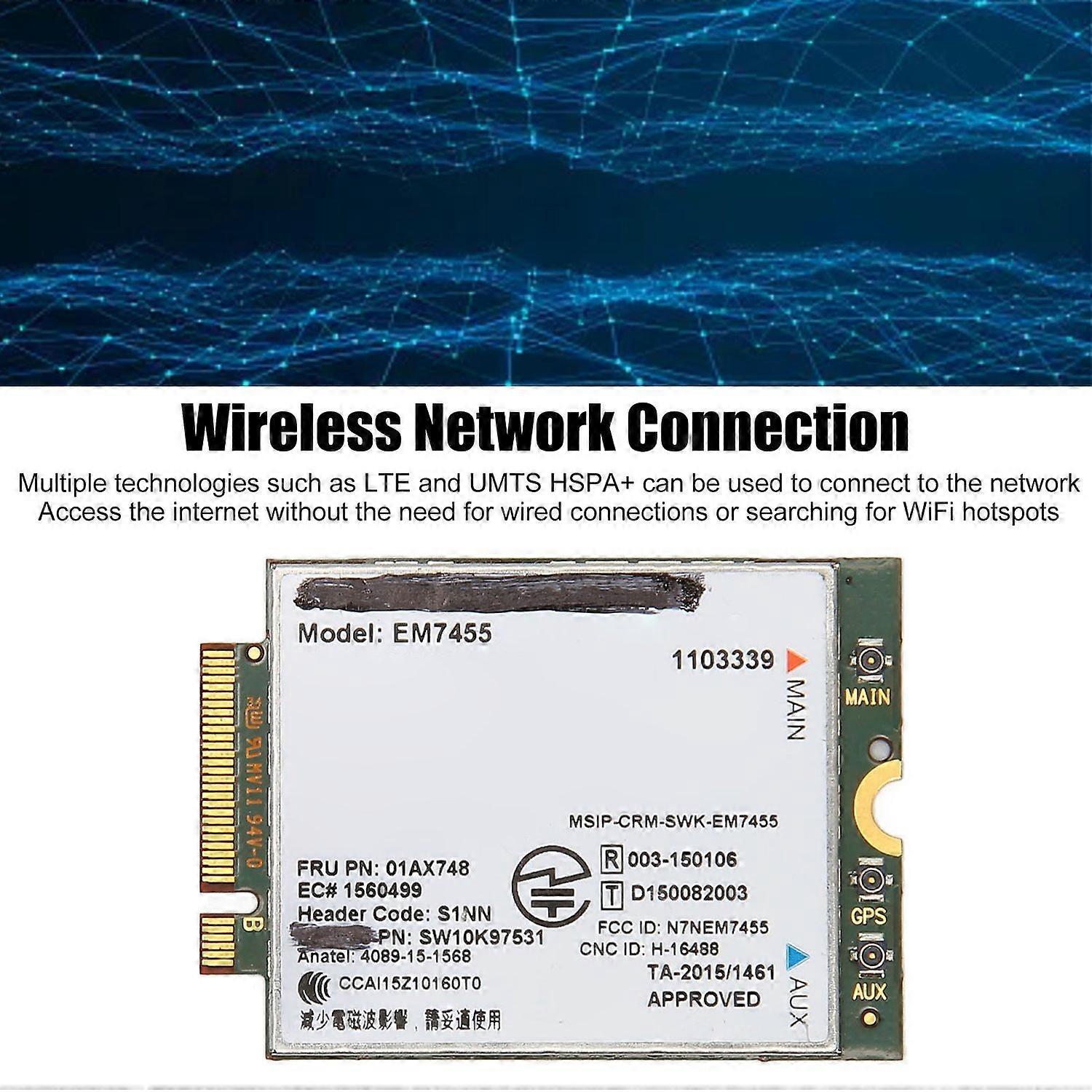 4G LTE Network Card EM7455 300Mbps Multi Band Compatible Wireless Network Card Module for Thinkpad T