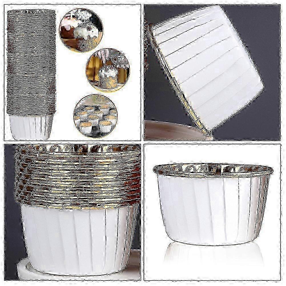 50 Count Dessert Liners with Paper Cupcake Wrappers and Baking Cups