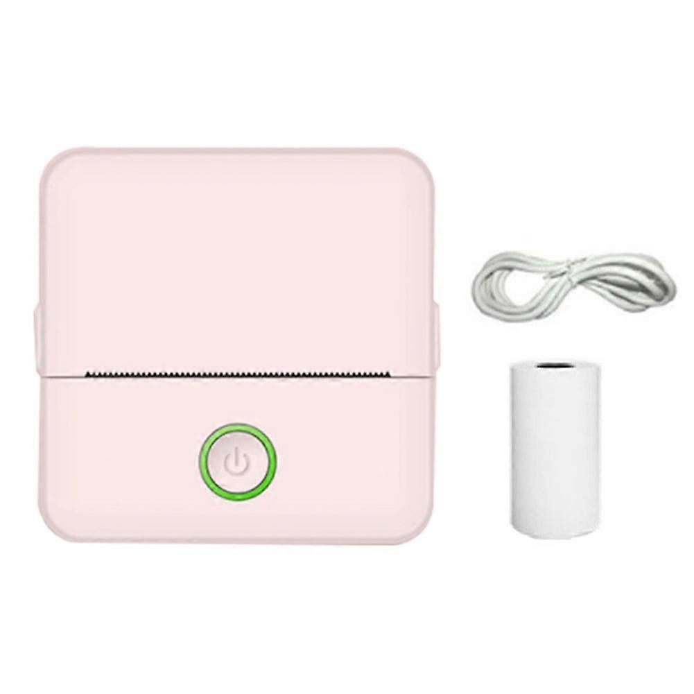 jixopn Mini Printer 200dpi Wireless Bluetooth-compatible Impresora BT4.0 (Pink)