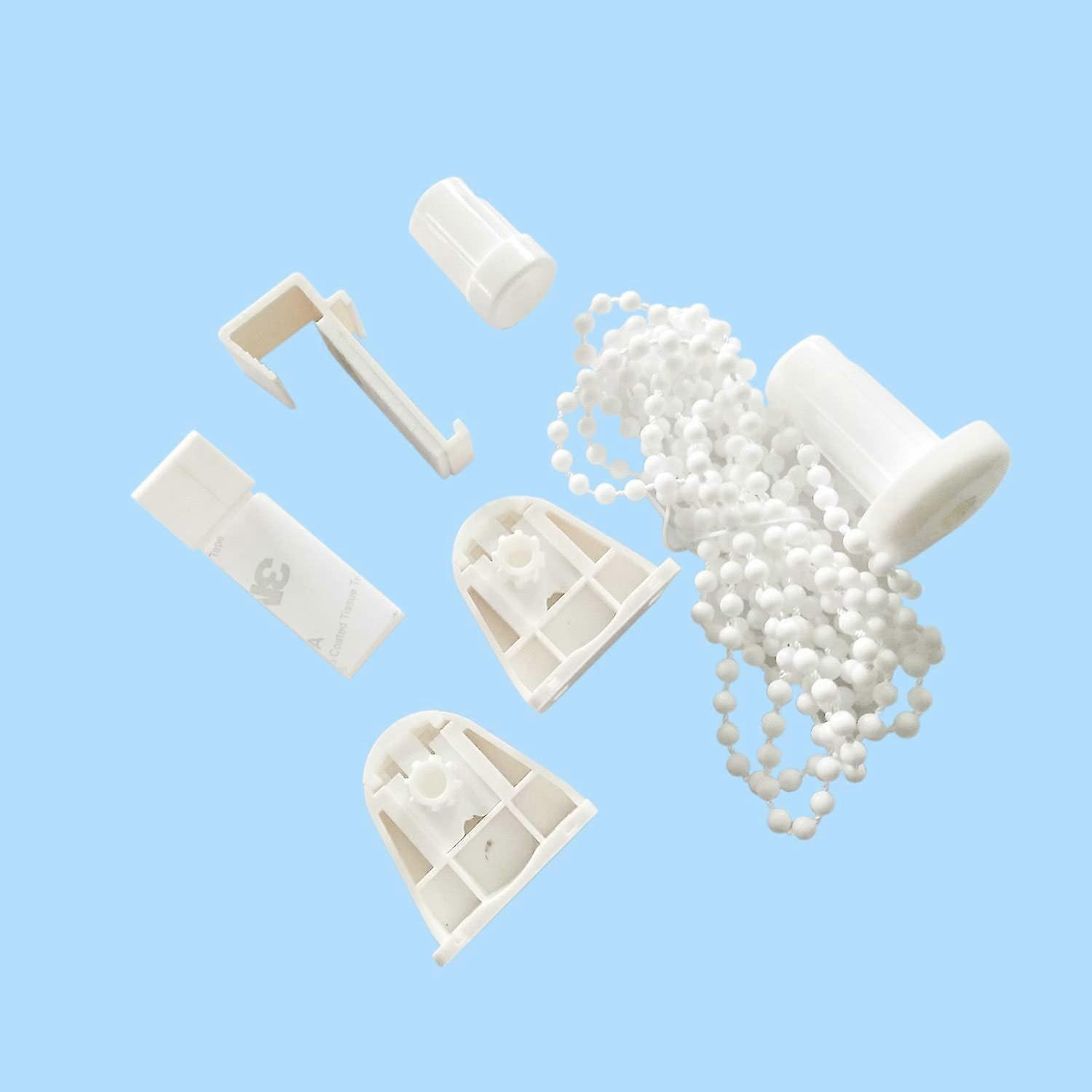 Roller Blind  Kit with 17mm Shade Clutch Bracket and Side Pulley Chain for Window Treatments