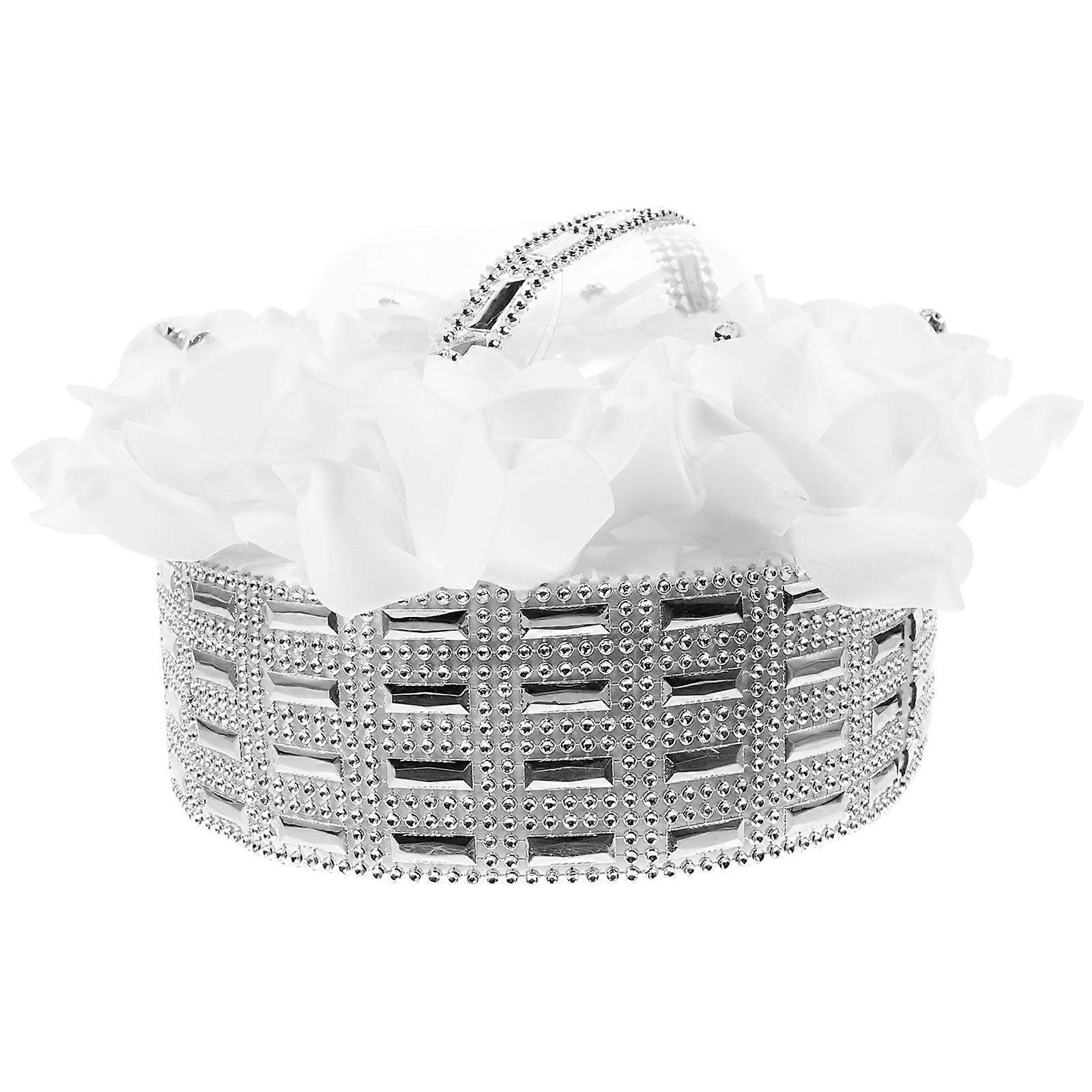 Wedding Ceremony Ring Holder Romantic Simulation Flower Heart-shaped Ring Box