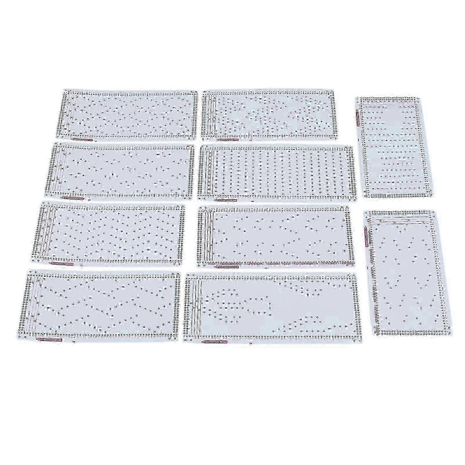 10pcs Multifunctional Knitting Machine Cards - Flower Pattern for Silver Reed