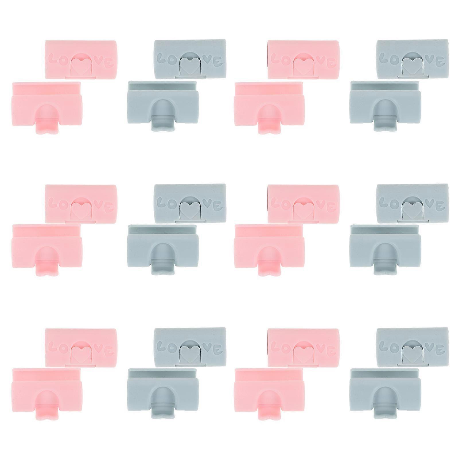 Clips Bed Sheet Fixing Small Clips Mattress Pad Blue 24Pcs