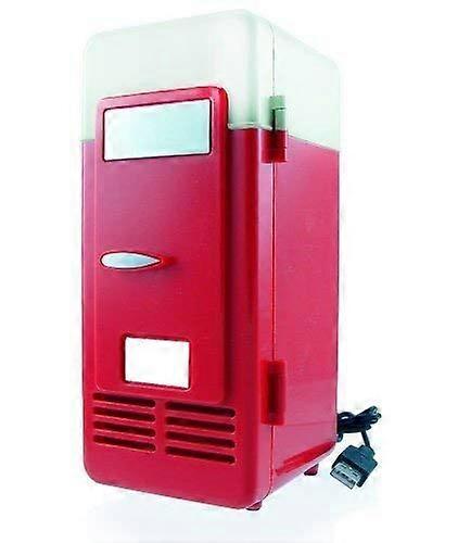 Mini USB Powered Fridge with Cooling and Heating for Beverage Cans in Office or Home Use