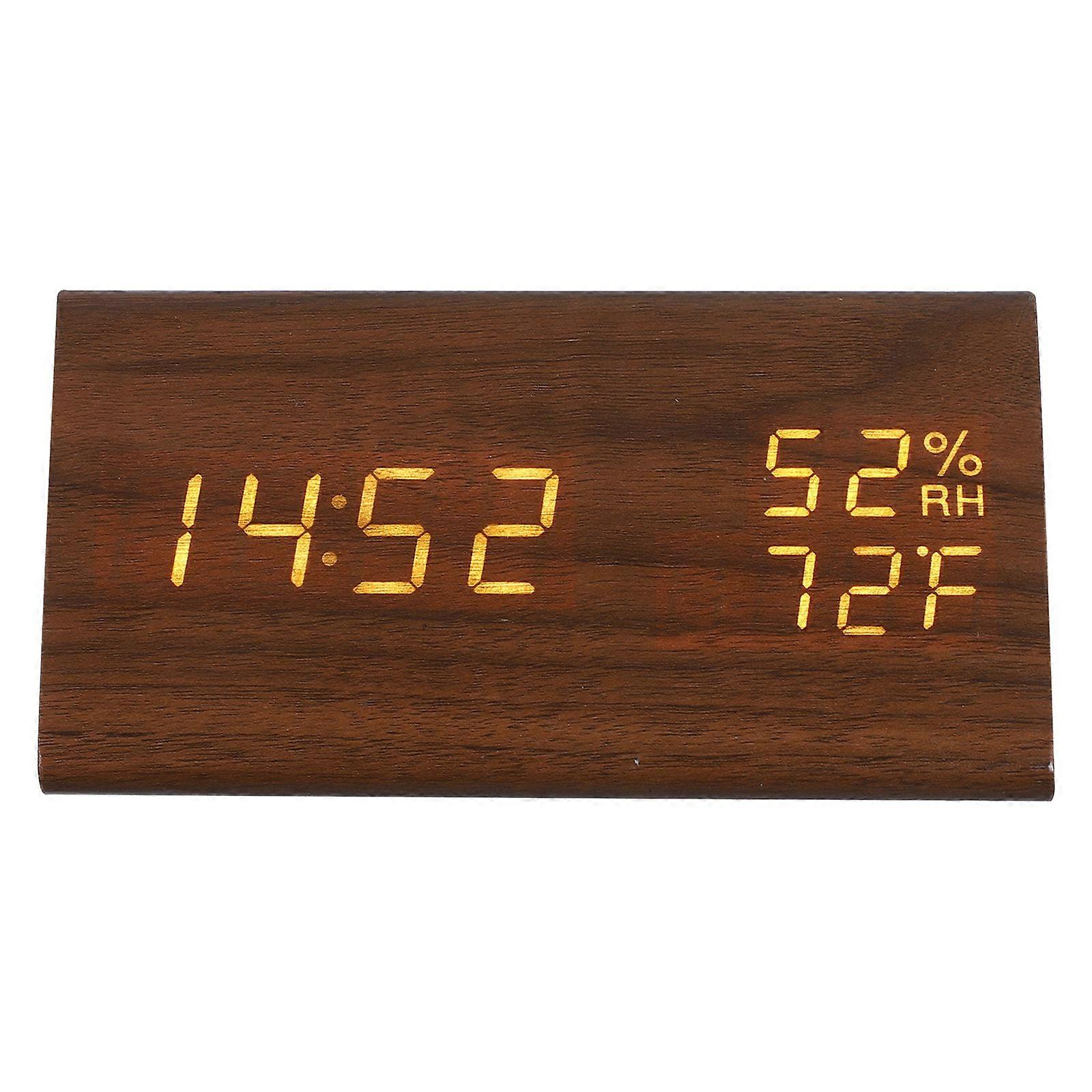 Modern Triangle Clock With Temperature Detection LED Display Suitable For Bedside Use Featuring 1Pcs Functionality