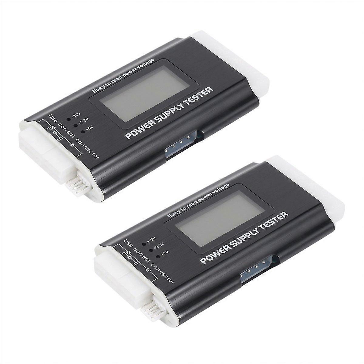 2X ATX, BTX, ITX Power Supply Tester with LCD Display