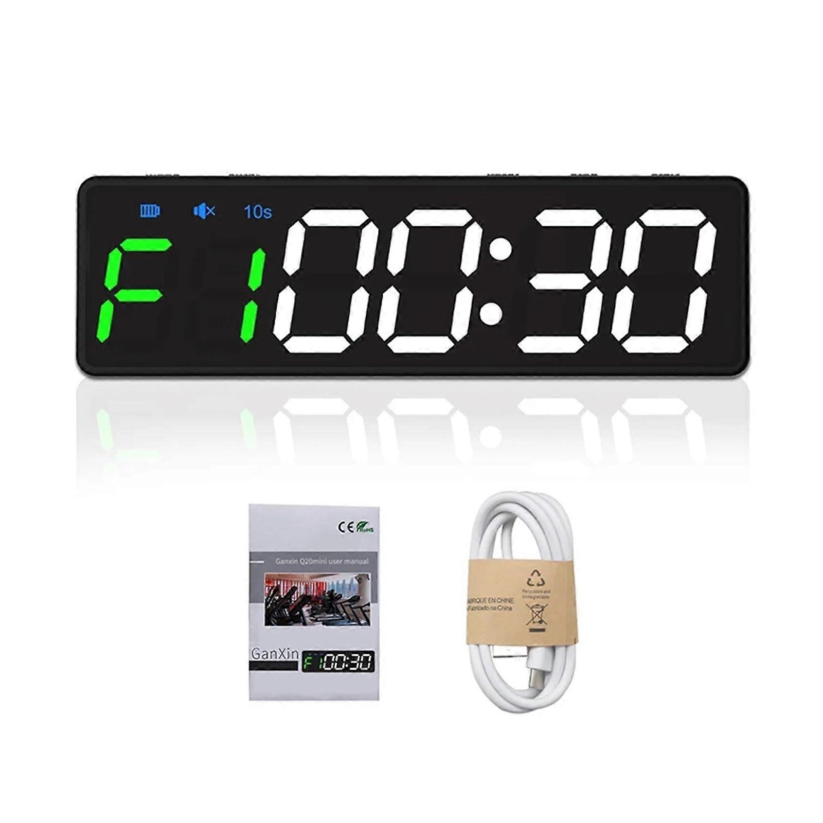LED Interval Timer Wall Clock with Programmable Display for Gym, Crossfit, Fitness Training